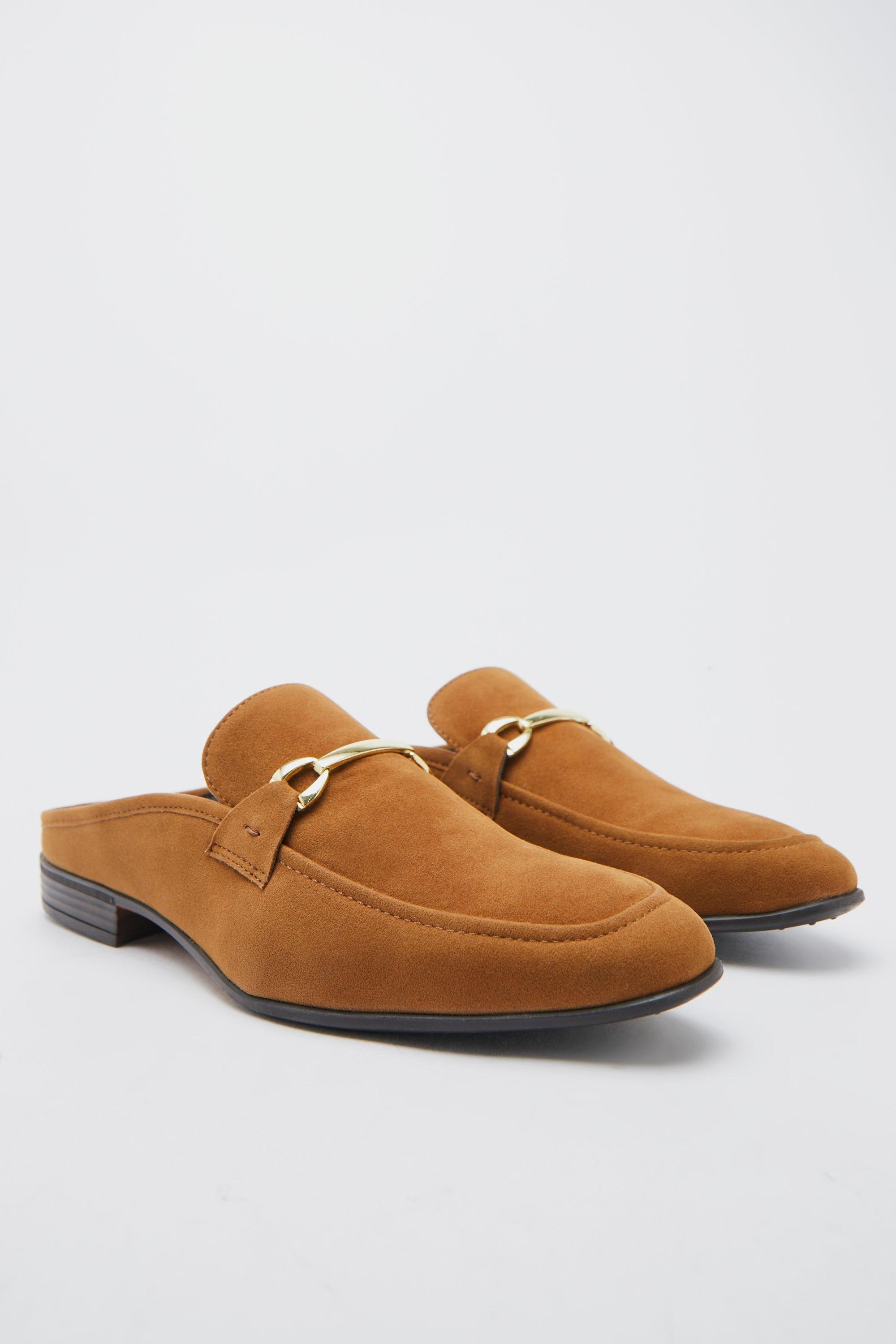 tan mule loafers