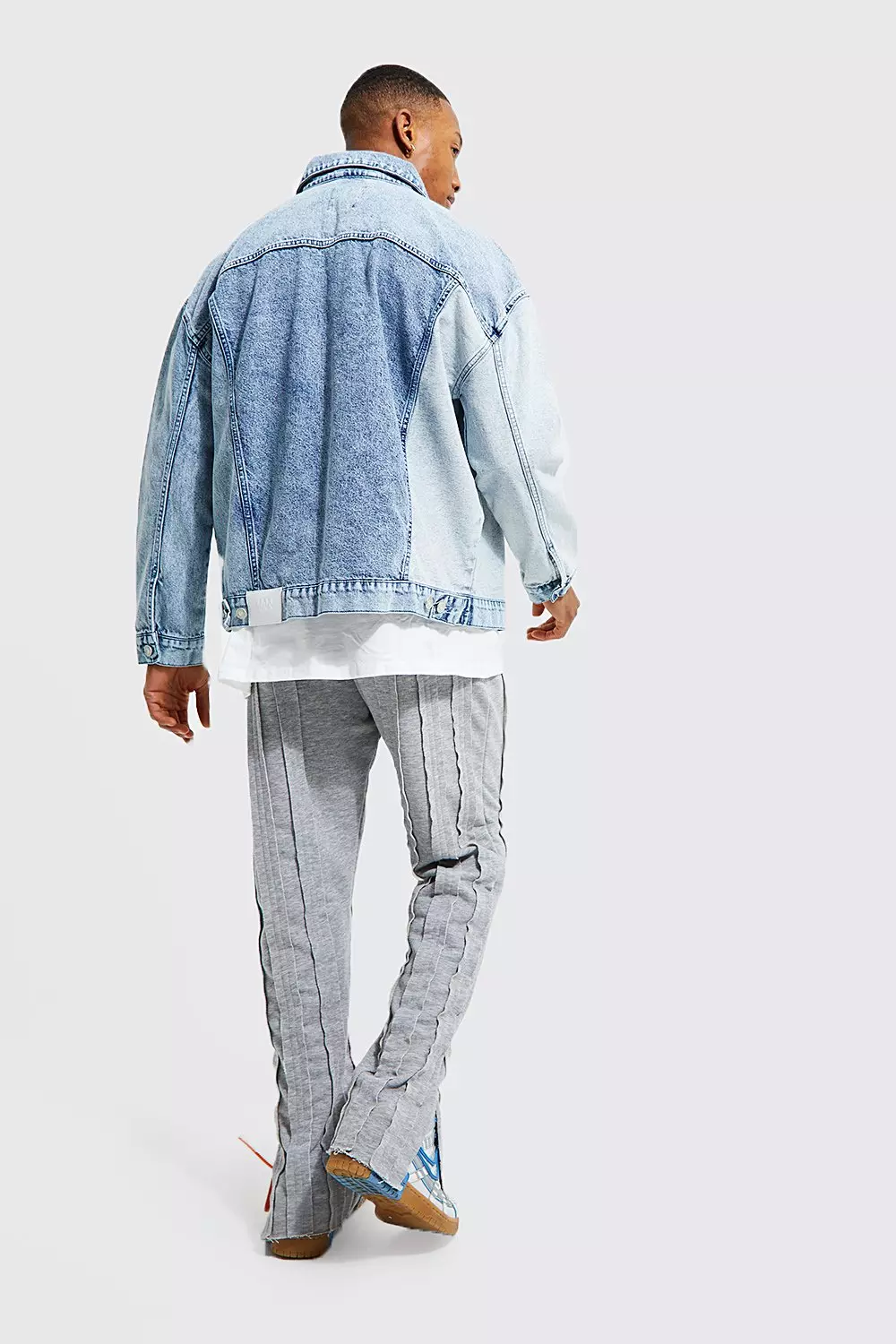 Oversized Patchwork Denim Jacket