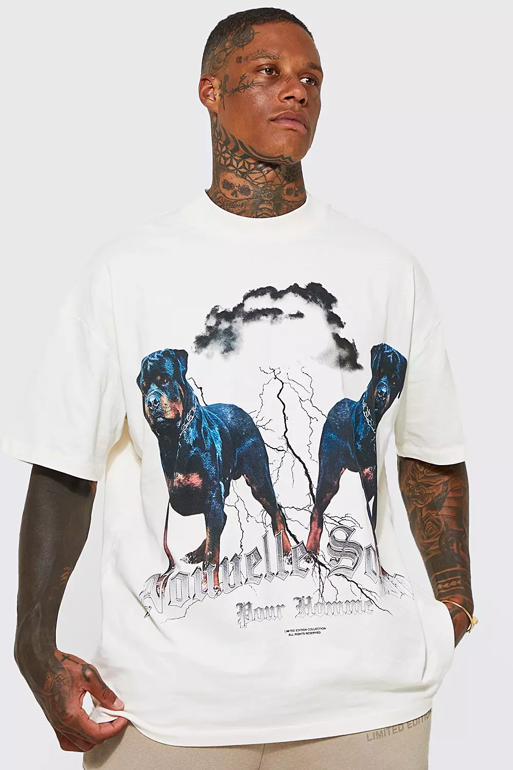 Oversized Rottweiler Graphic | boohooMAN USA
