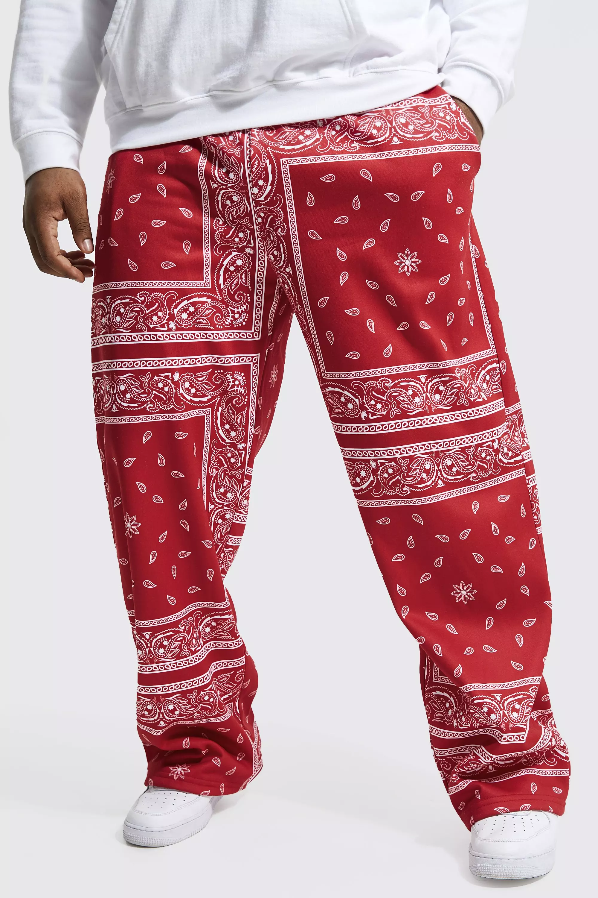 Red best sale bandanna pants