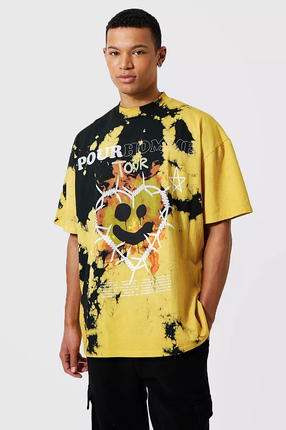 T shirt homme tie dye hot sale