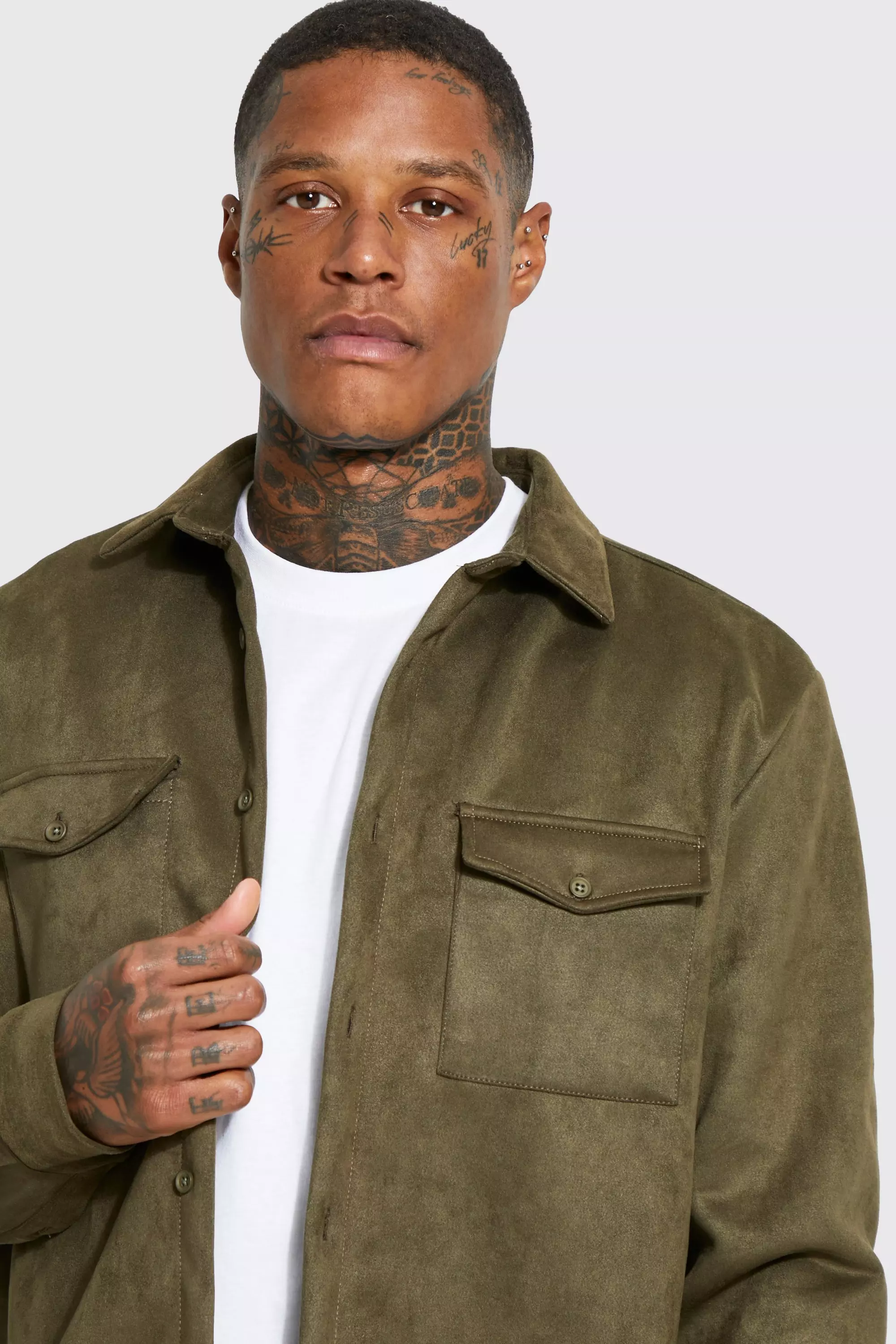 Suede clearance overshirt jacket