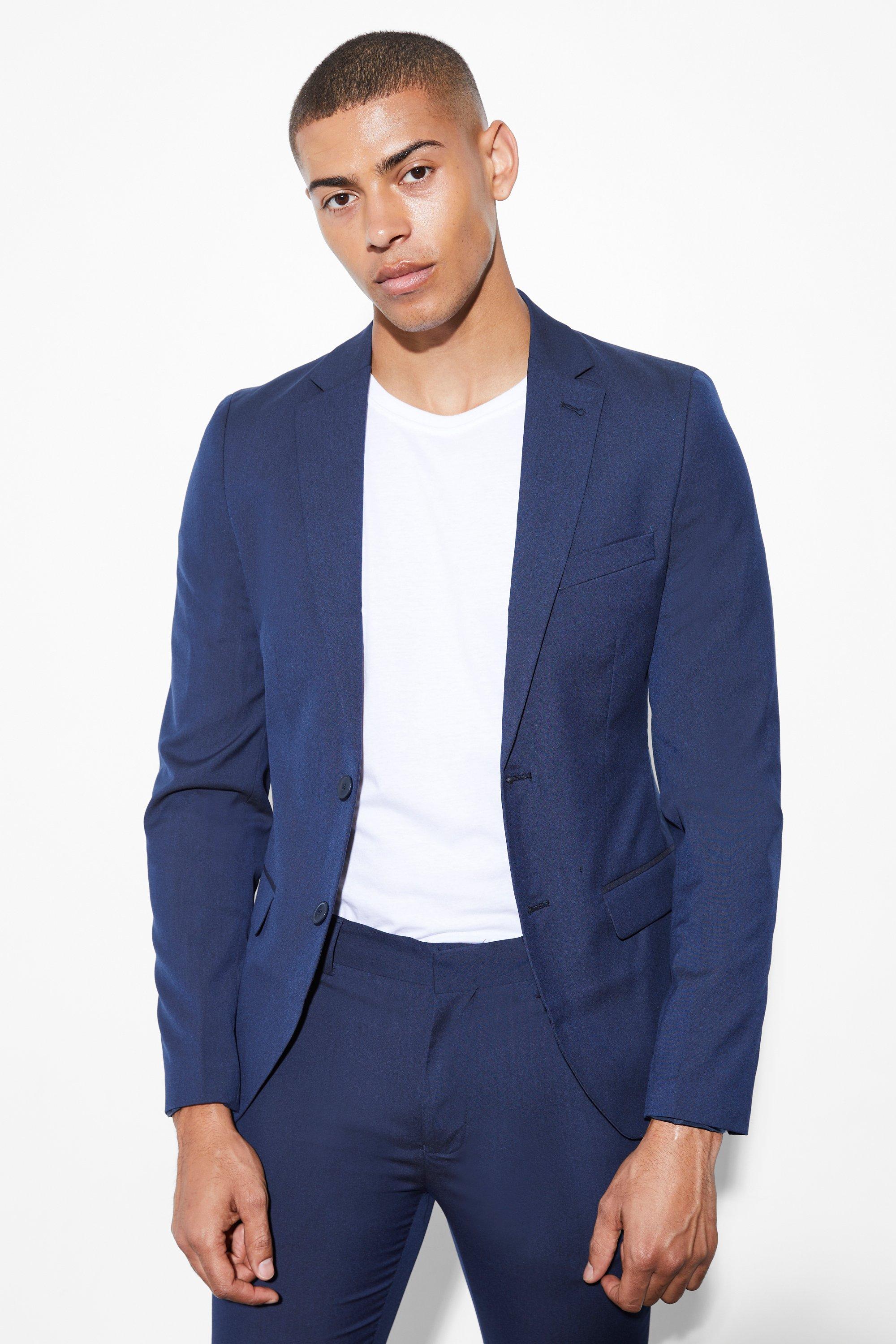 Image of Giacca completo monopetto Super Skinny Fit, Navy