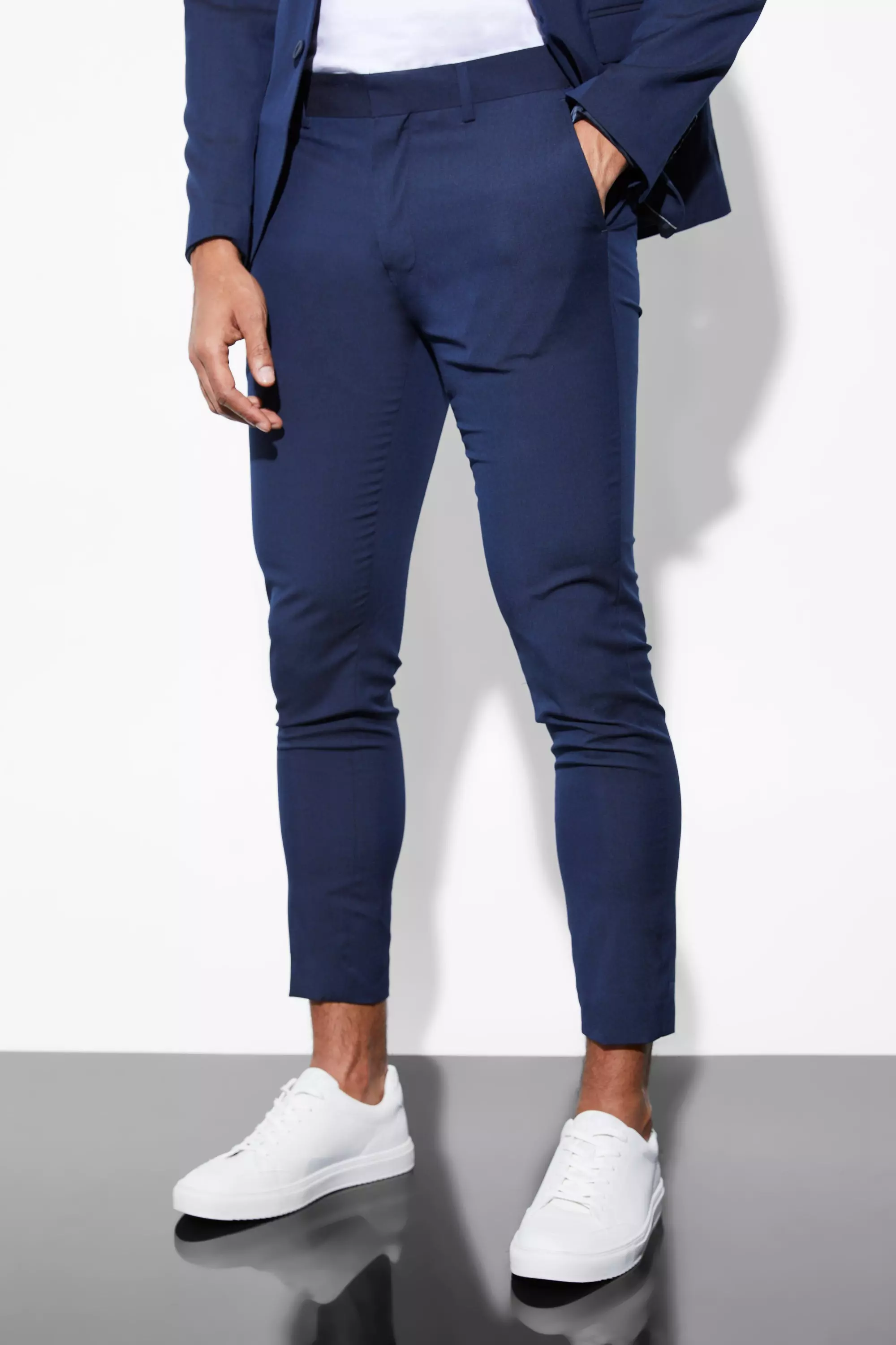 Super skinny navy store trousers