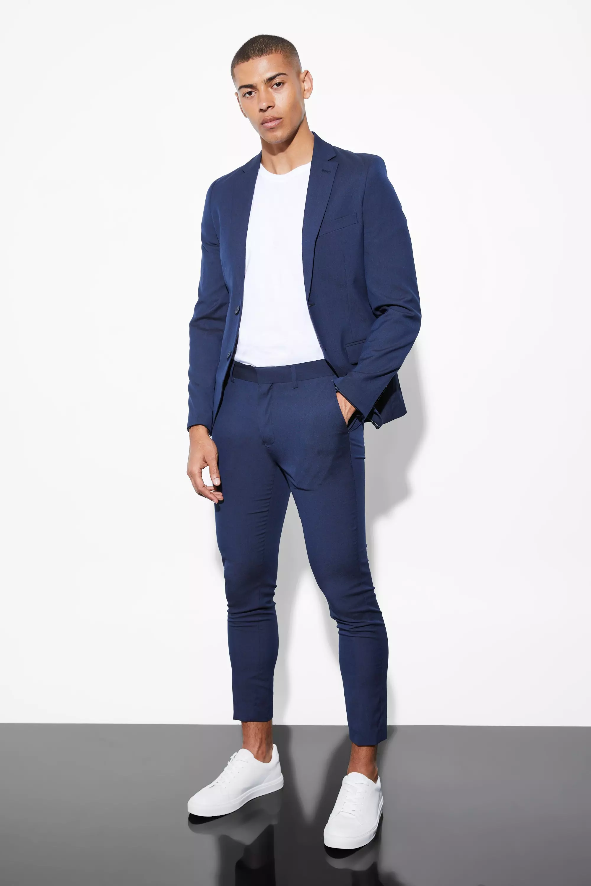 Navy Super Skinny Suit Trousers