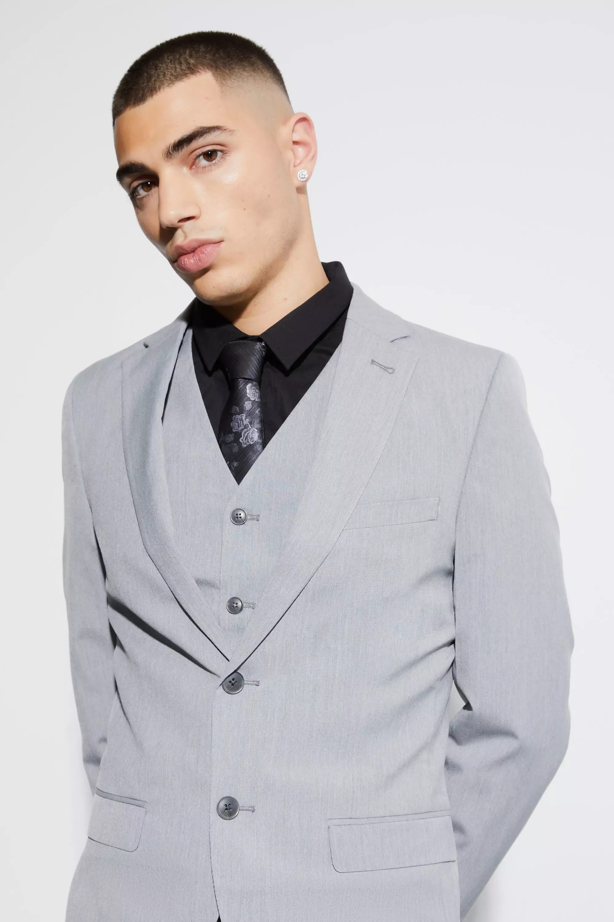 Super skinny sale grey suit