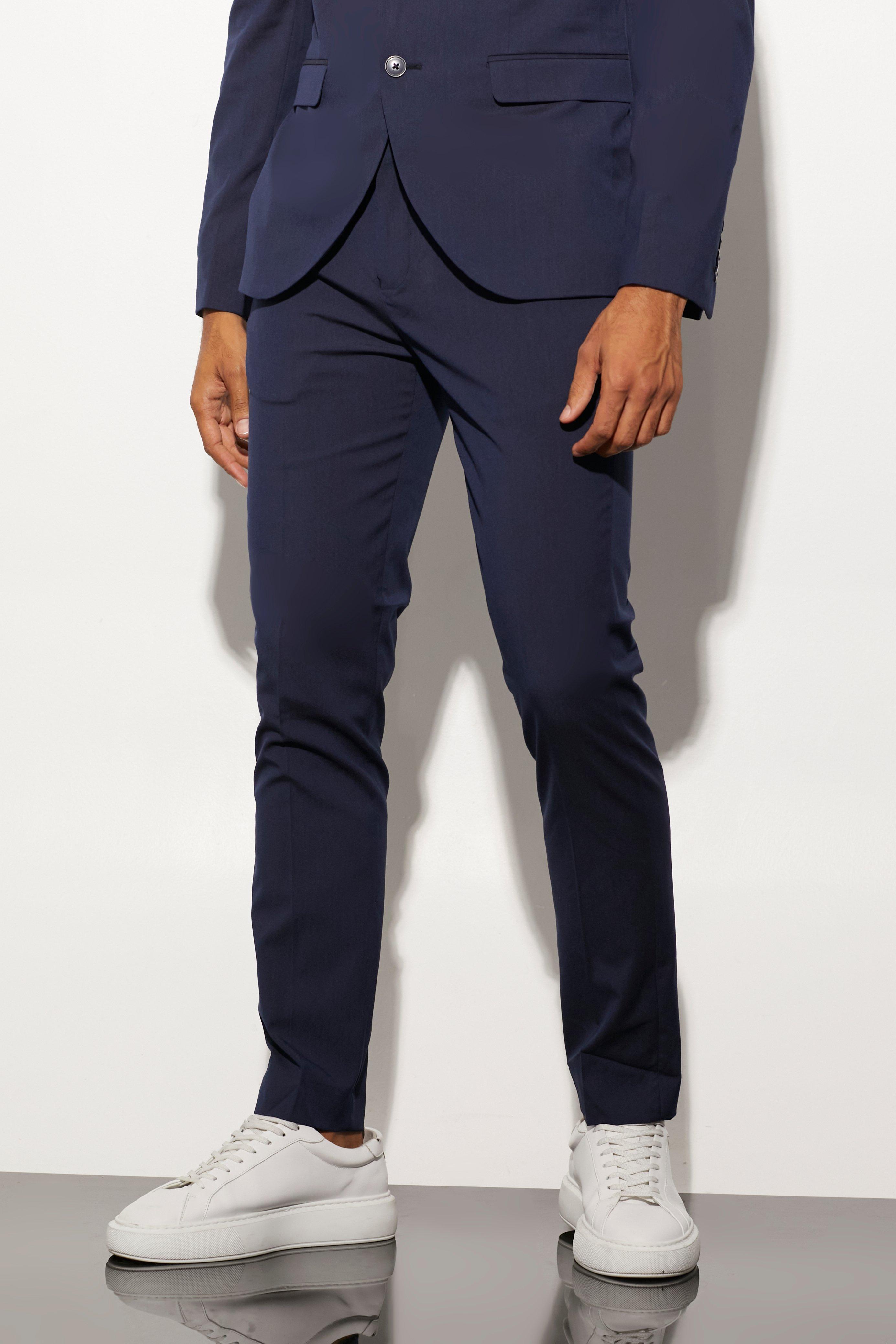pantalon de costume skinny homme - bleu - 30, bleu