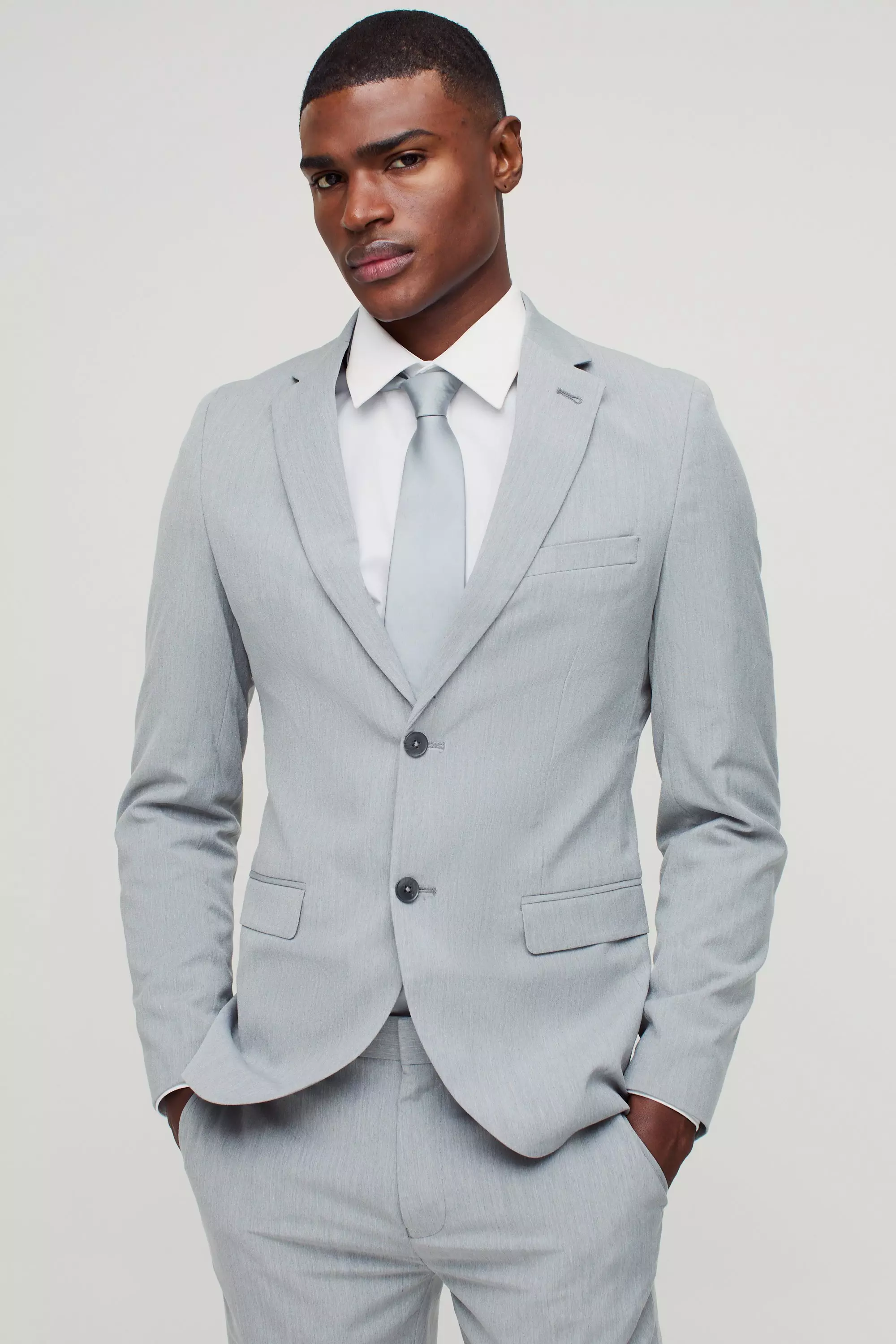 Skinny Single Breasted Suit Jacket