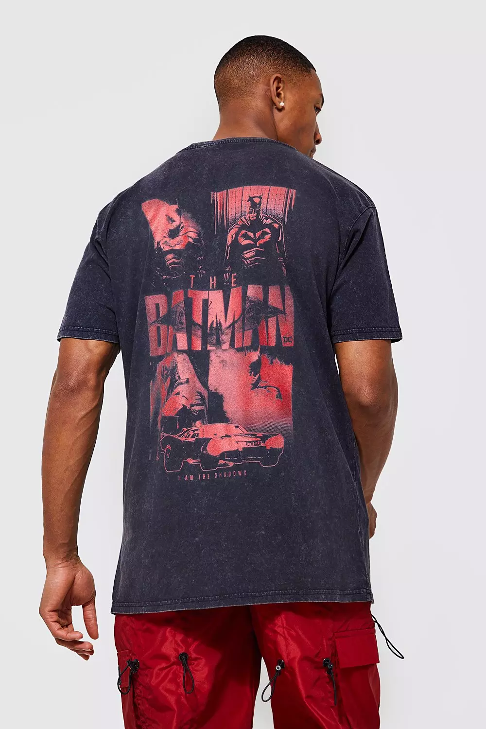 Oeganda IJver Catastrofe Oversized Batman Acid Wash License T-shirt | boohooMAN USA