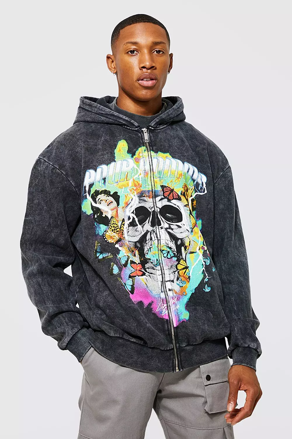 Mens skull shop zip up hoodies