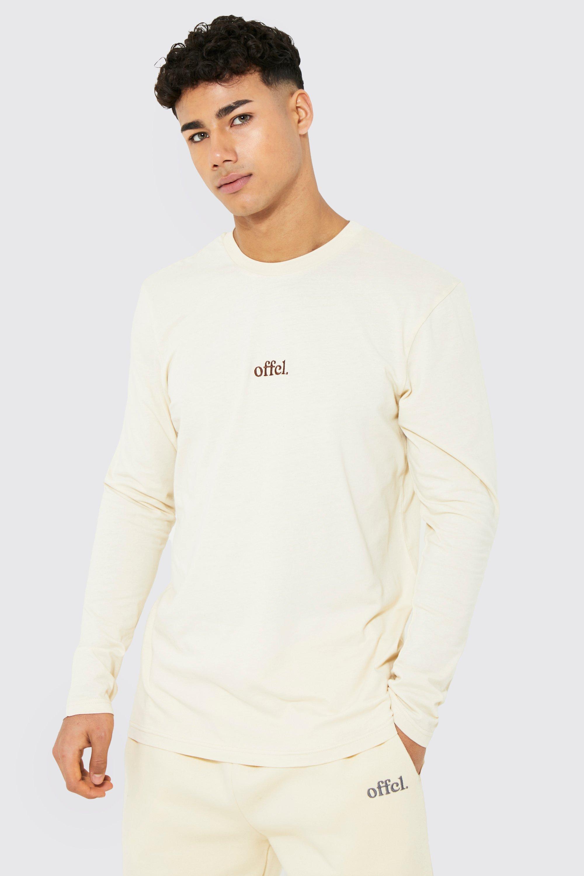 T-Shirt À Manches Longues - Man - Blanc Écru - S, Blanc Écru