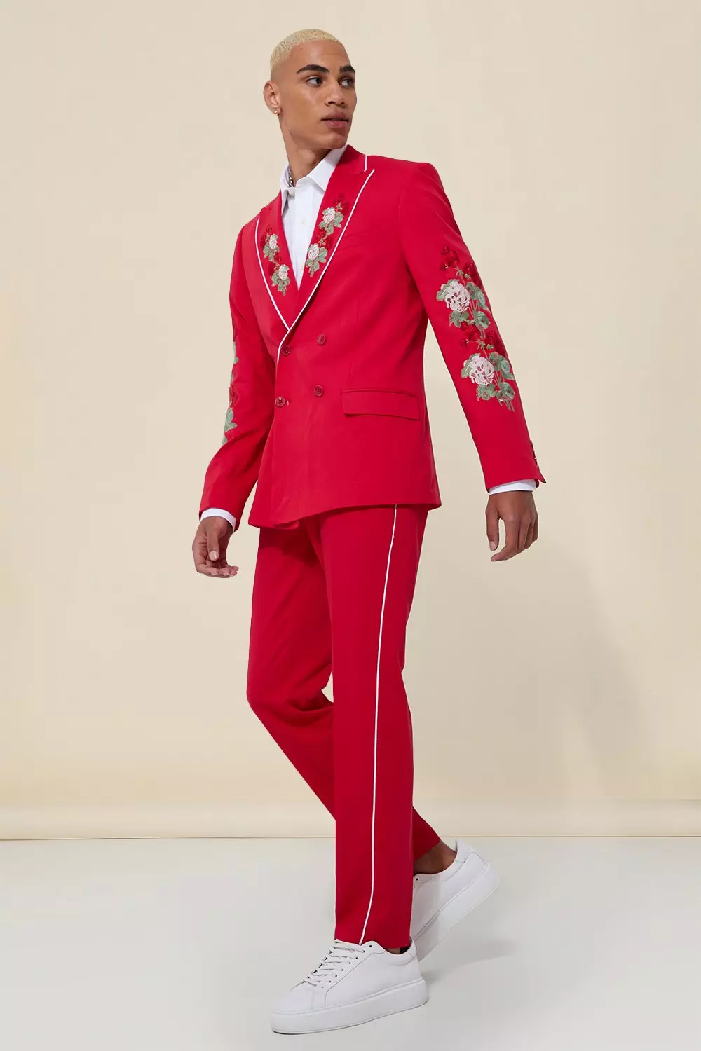 Skinny on sale red suit