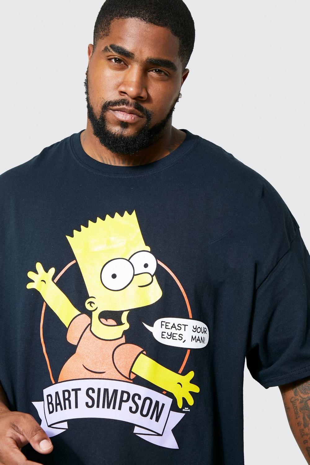 Emphasis pick up world Plus Bart Simpson License T-shirt | boohooMAN USA