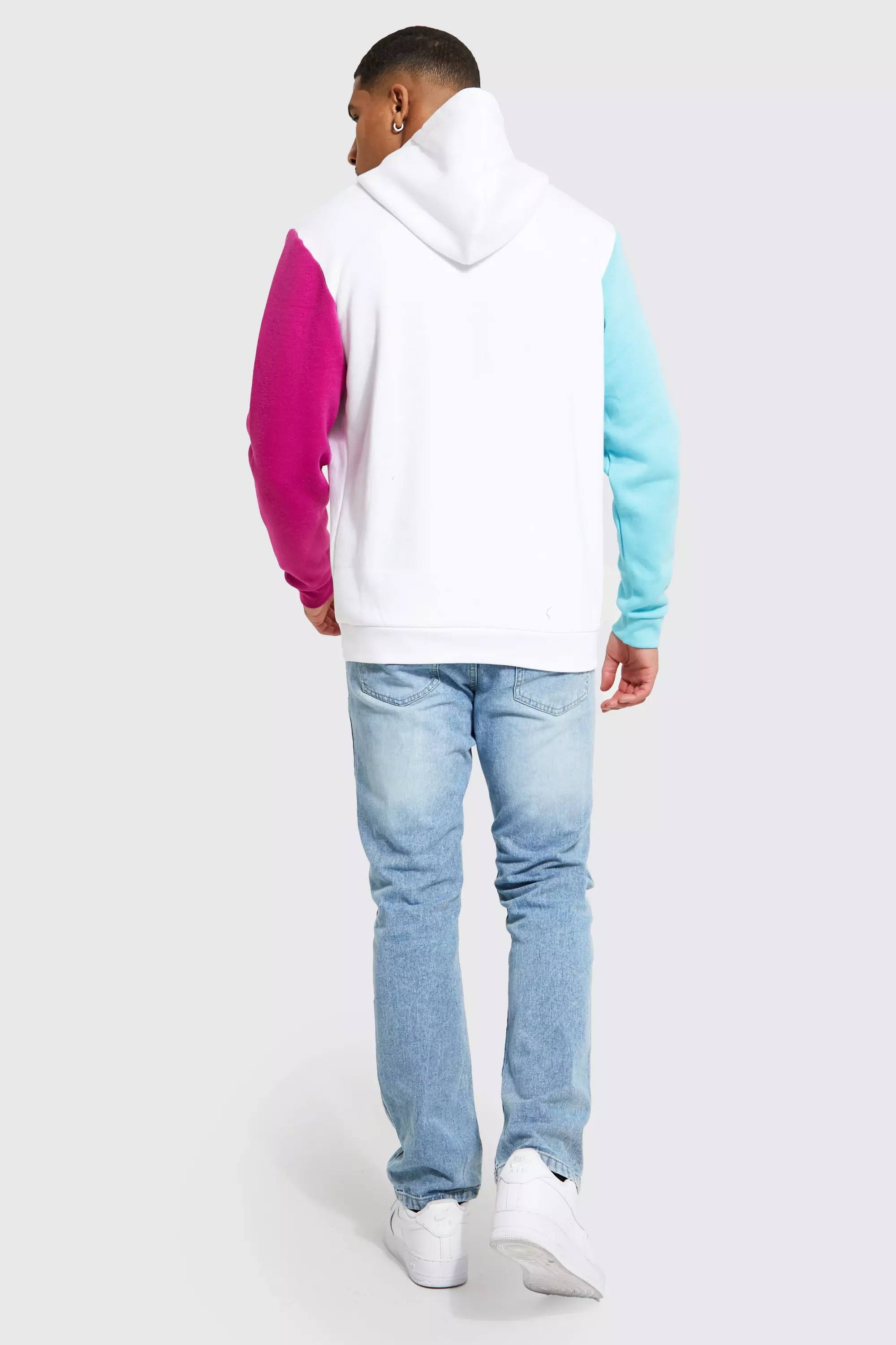 Topman pastel hotsell color block hoodie