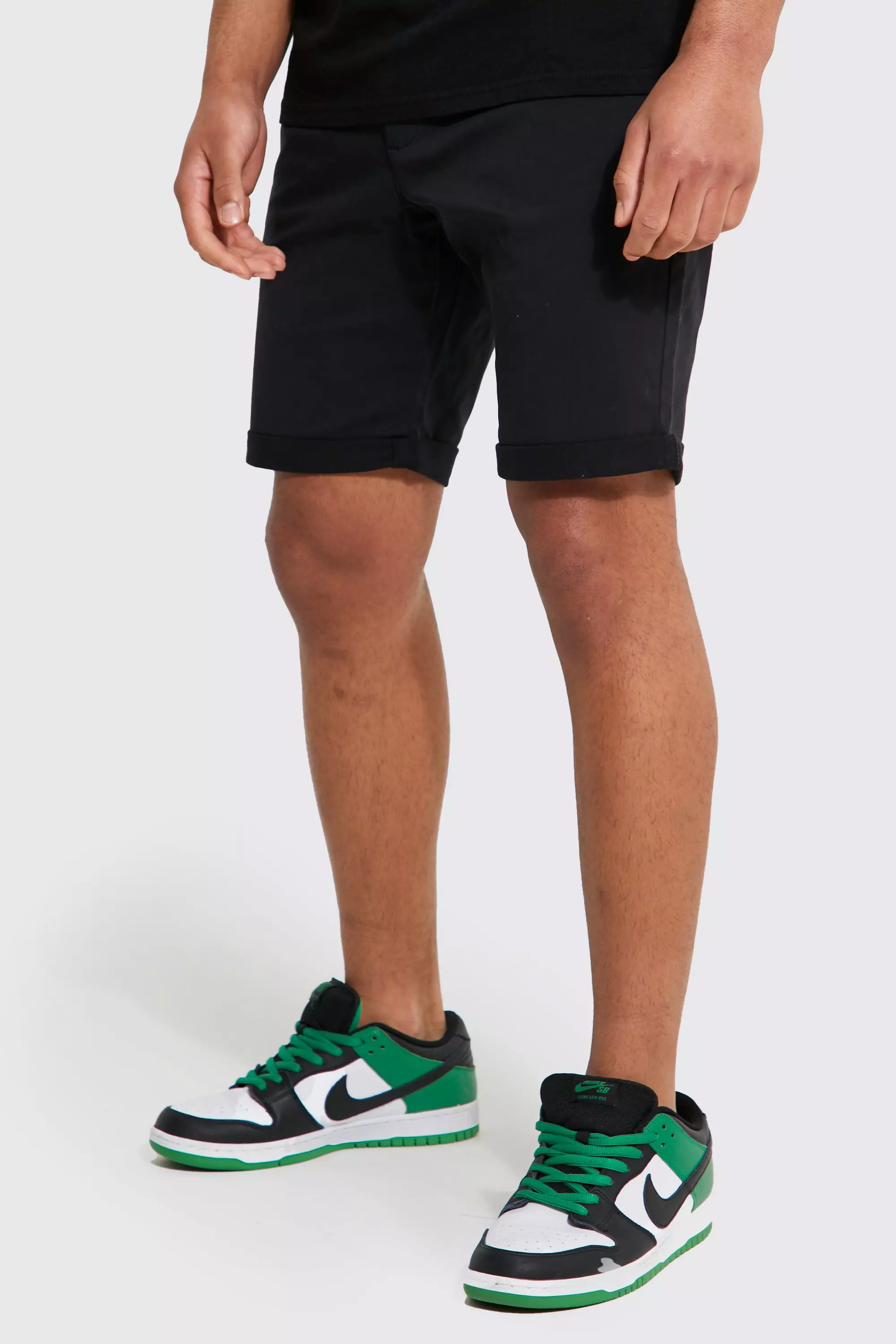 Skinny fit best sale gym shorts