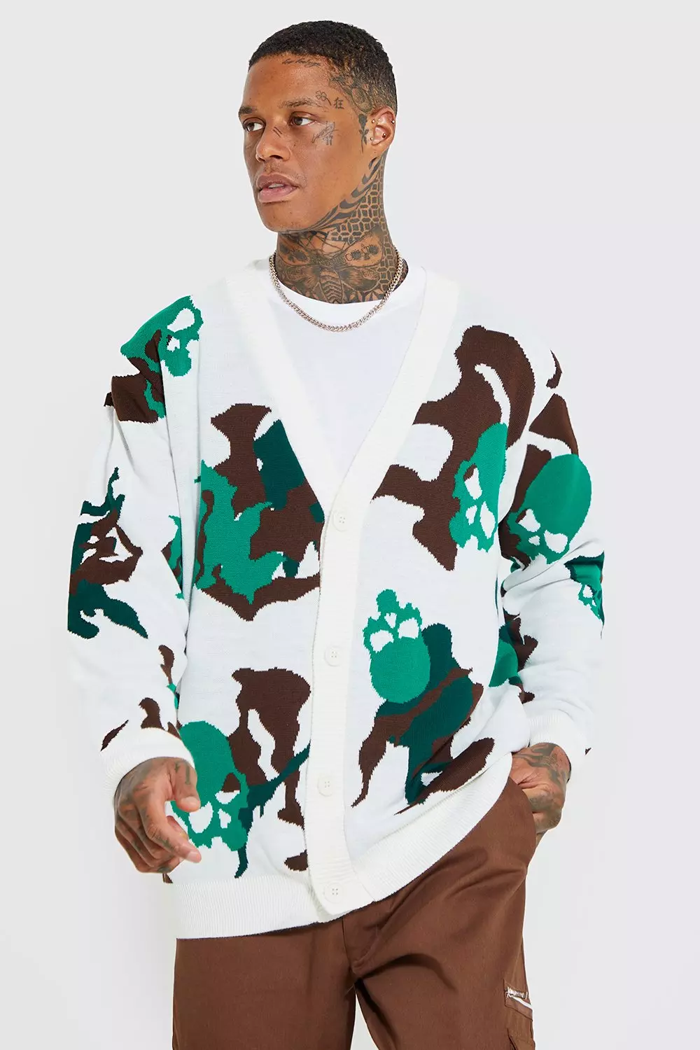 Men's on sale camouflage cardigan