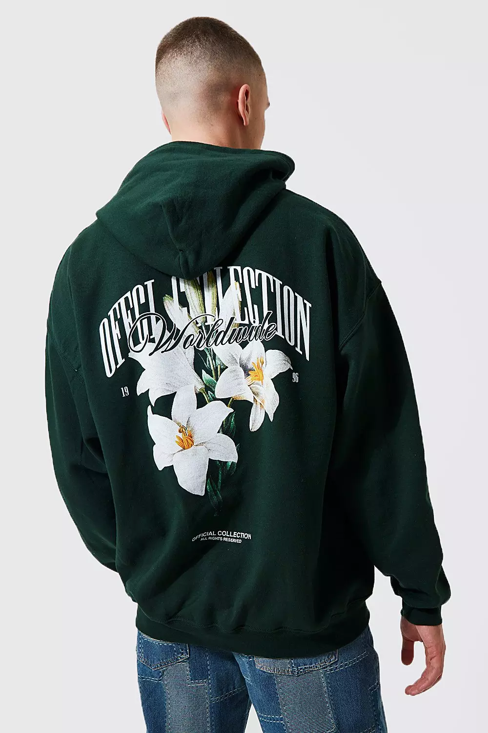 Floral Back Print Hoodie