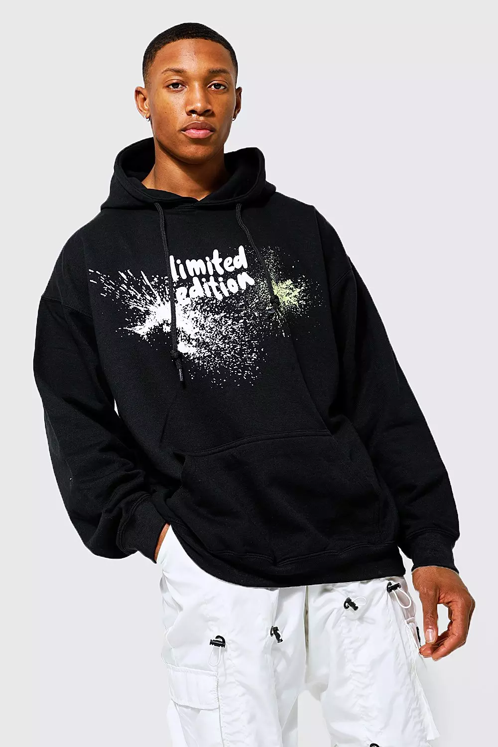 Mens paint shop splatter hoodie