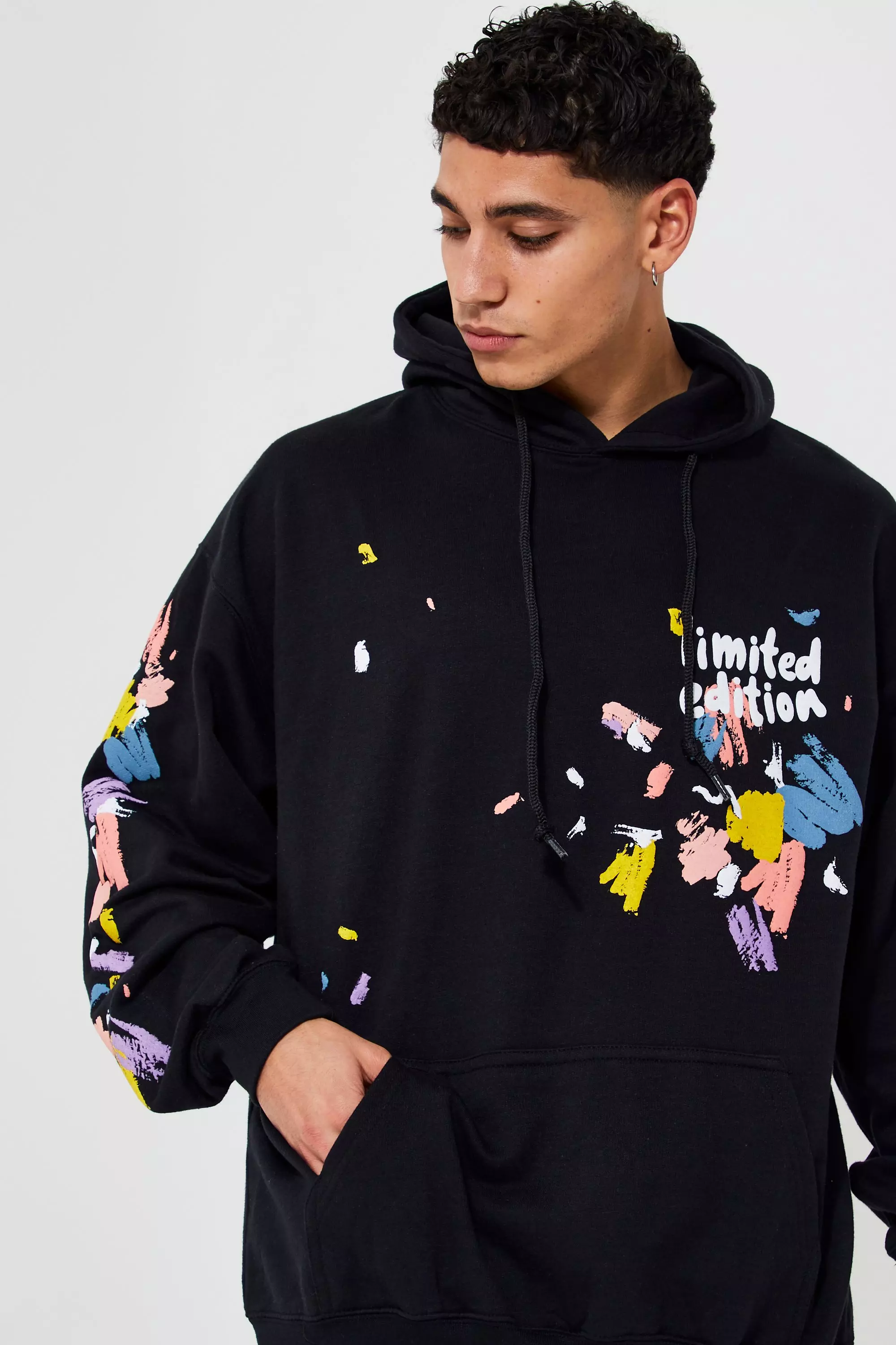 Oversized Limited Paint Splatter Hoodie