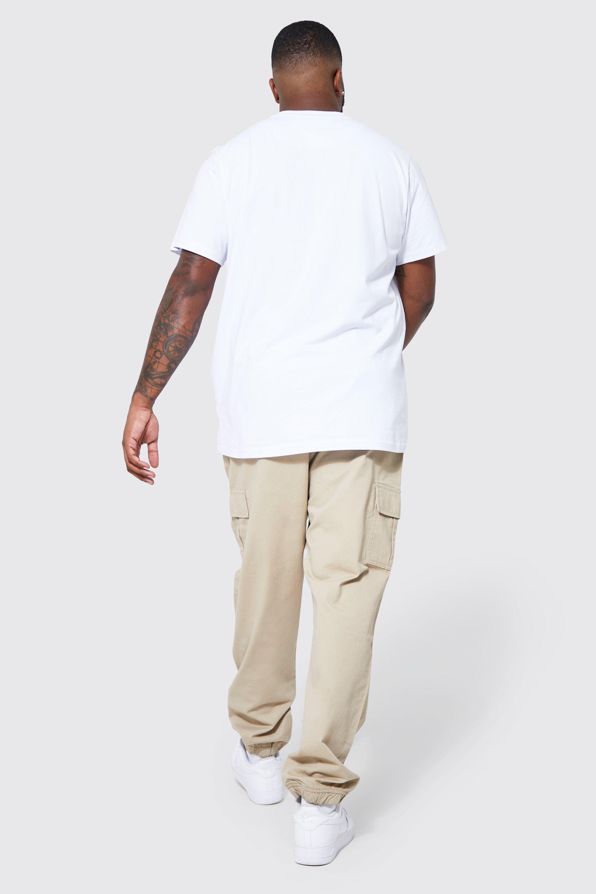 white porcelain cargo pants