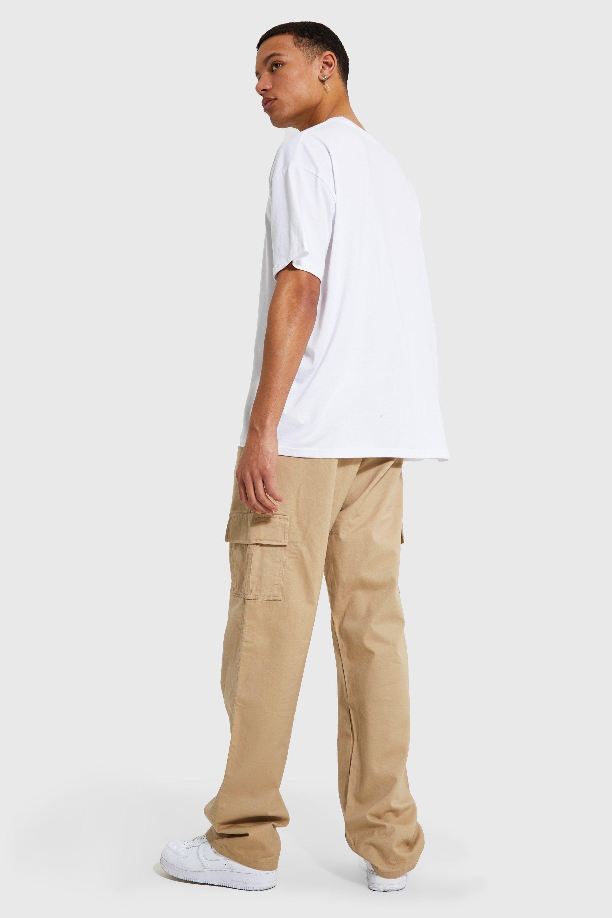 white porcelain cargo pants