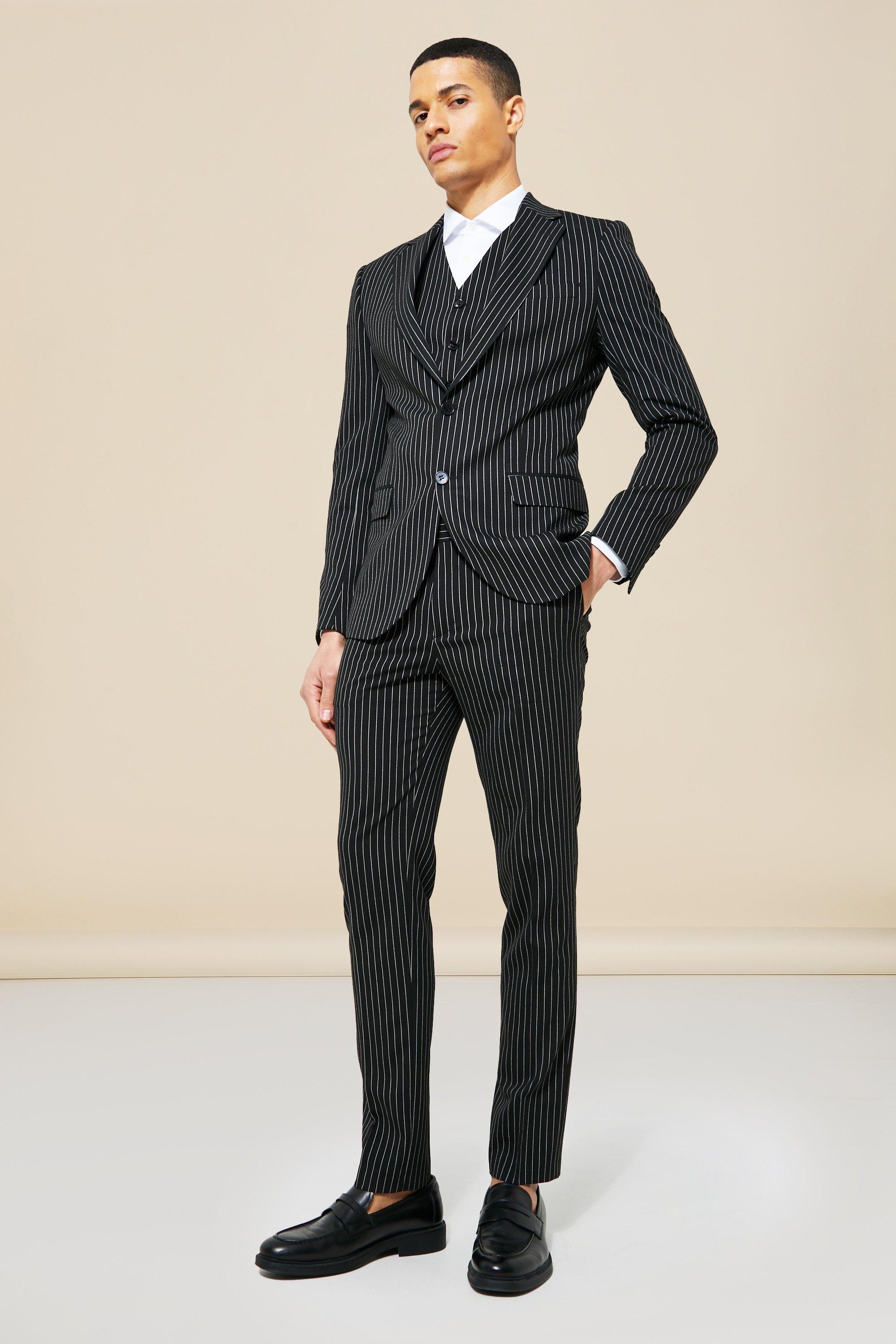 skinny pinstripe suit