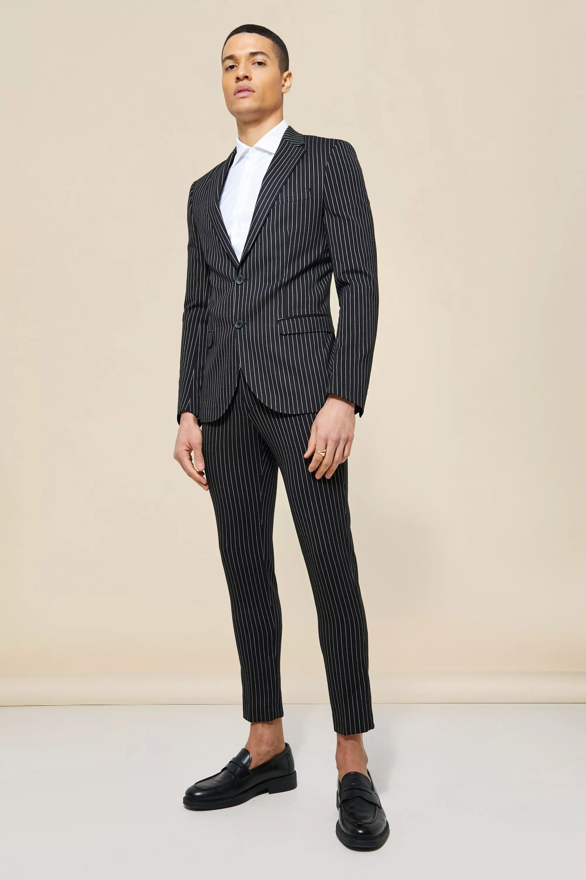 Skinny on sale pinstripe suit