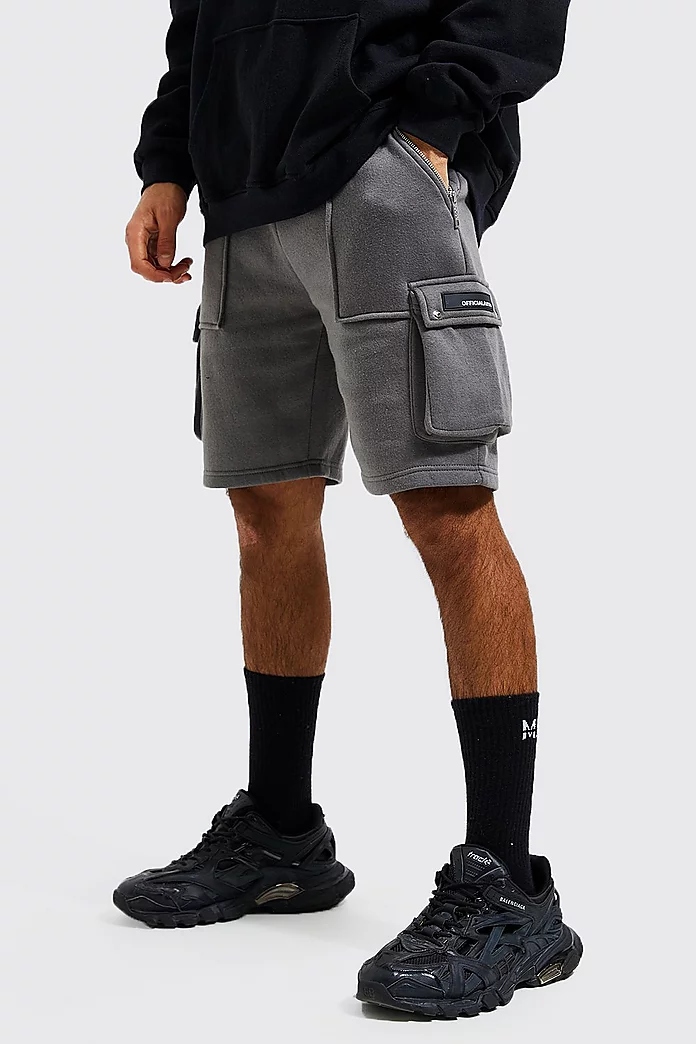 Loose Fit Official Cargo Sweat Shorts