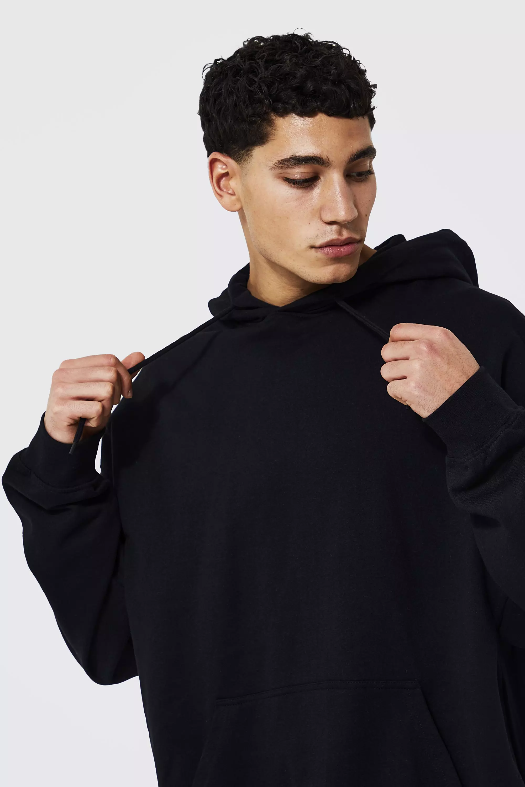 Boohooman black online sweatshirt