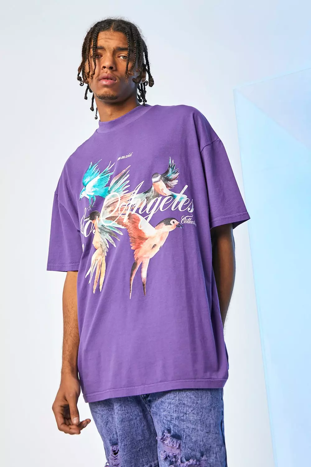 Oversized Los Angeles Extended Neck T-shirt