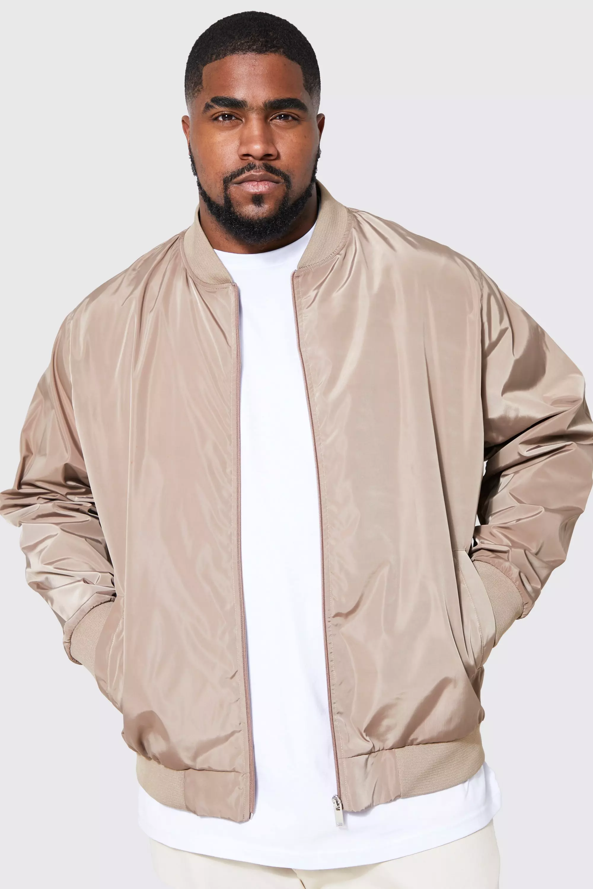 Nylon bomber jacket mens sale