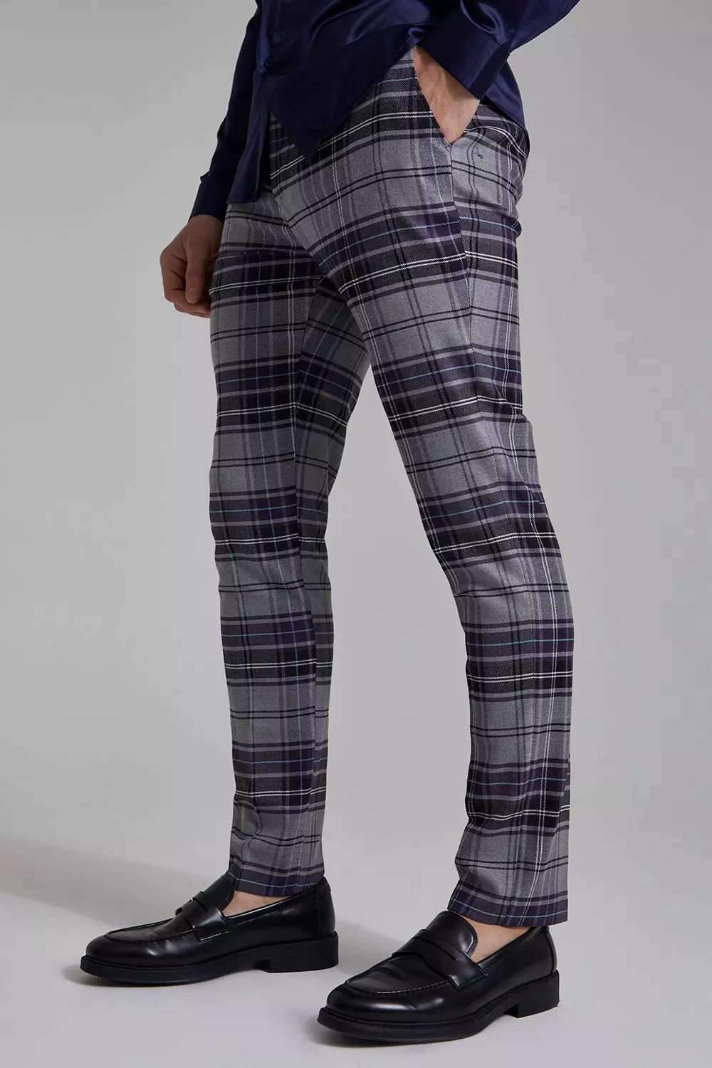 Purple deals tartan pants