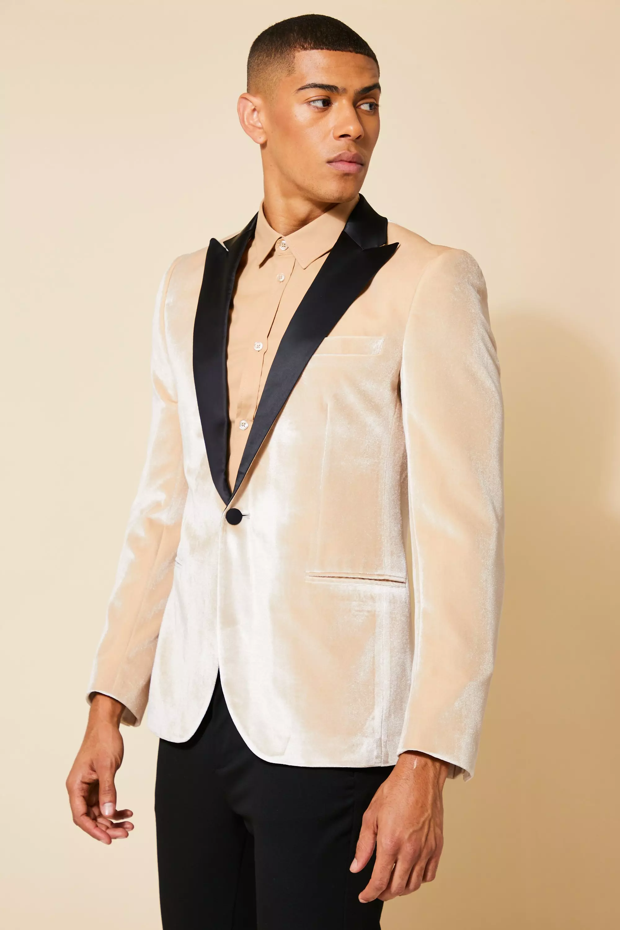 White velvet suit on sale jacket