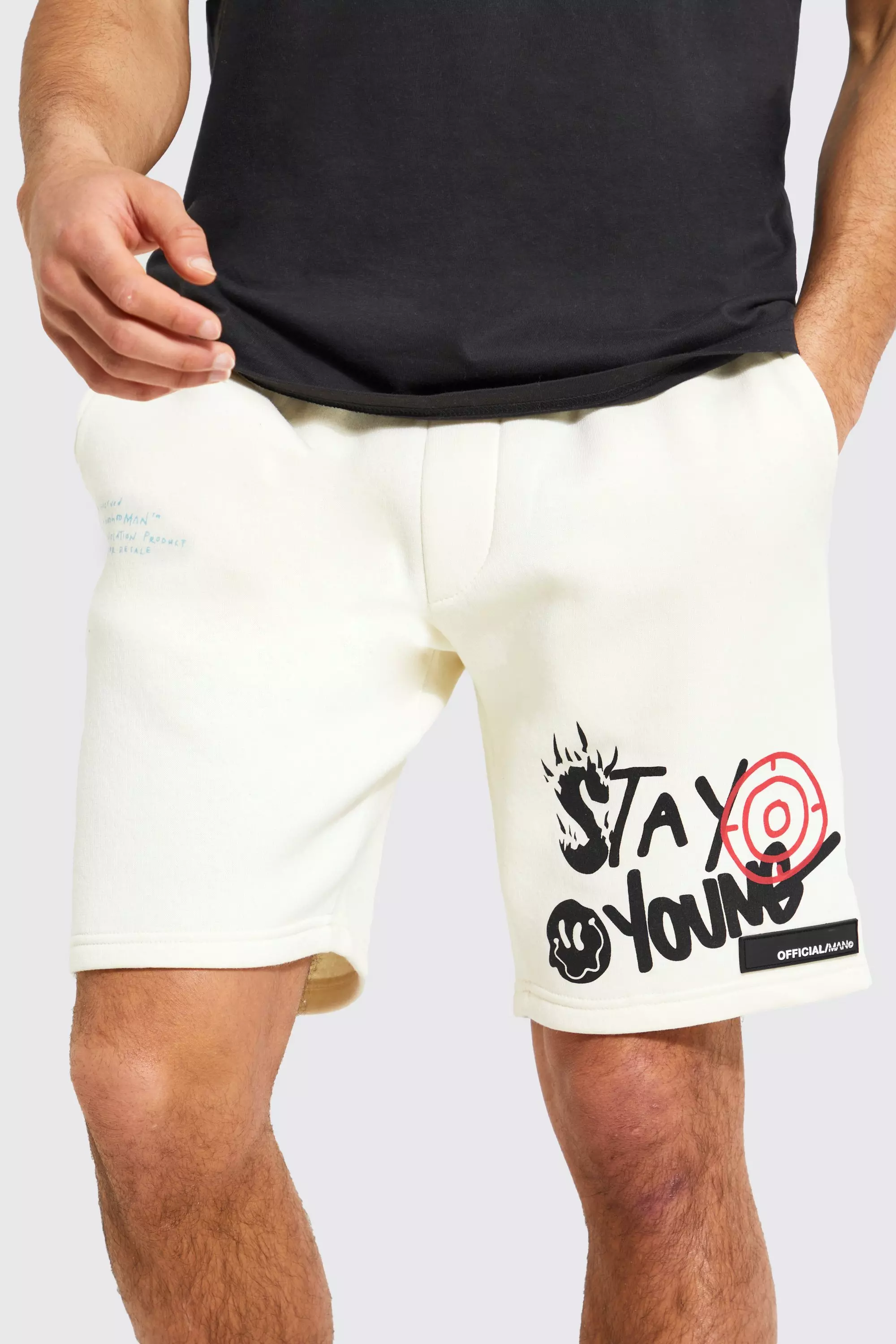 Loose Fit Homme Dove Graphic Shorts