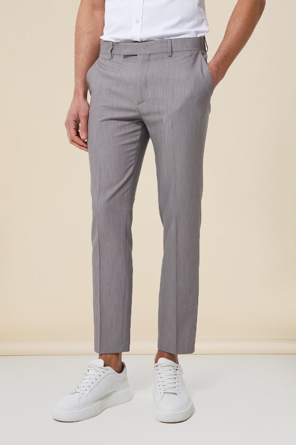 skinny cropped suit trousers