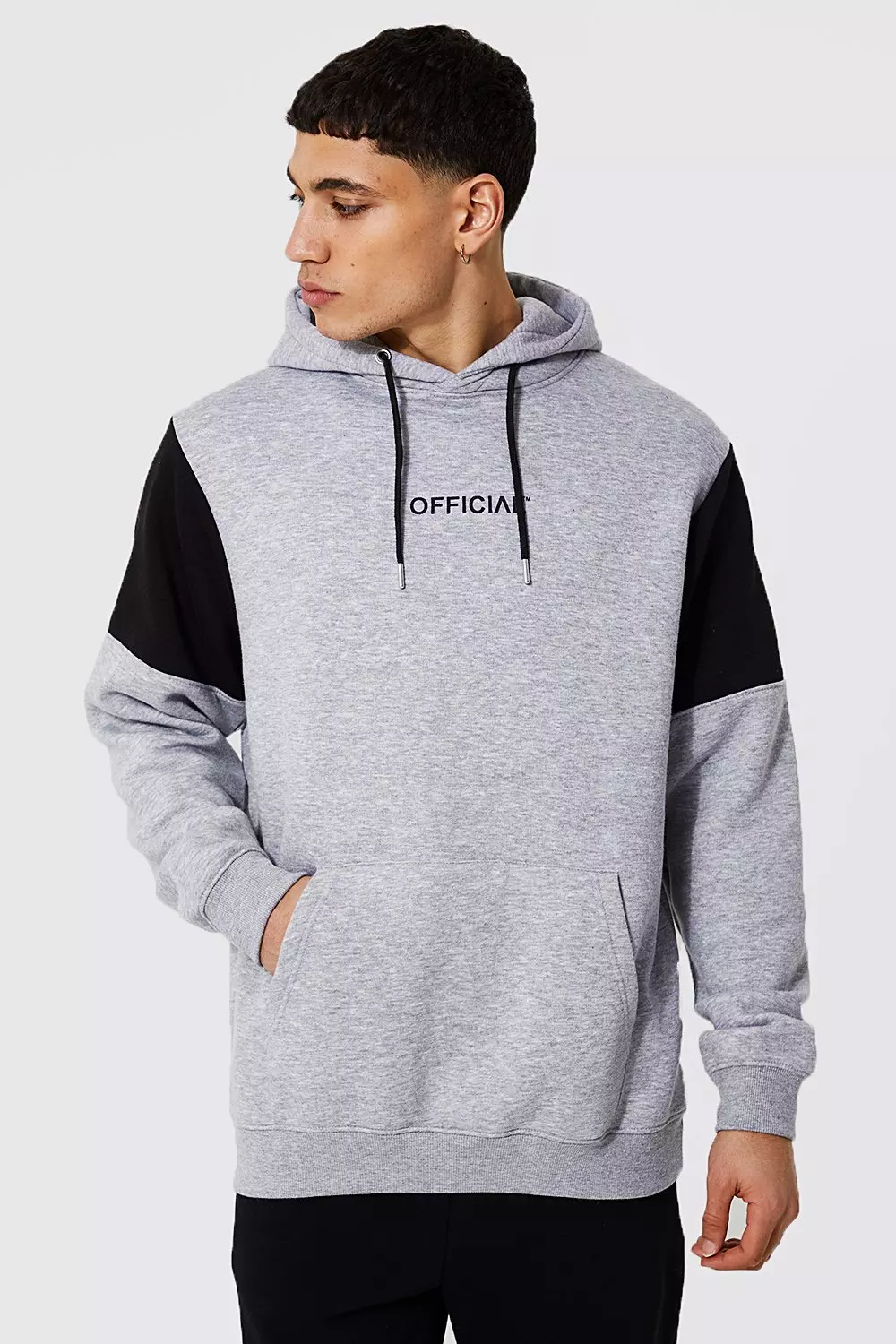 Official Colour Block Hoodie | boohooMAN
