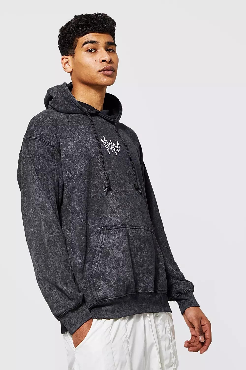 Mono B oversized mineral washed hoodie – thehcrewcompany