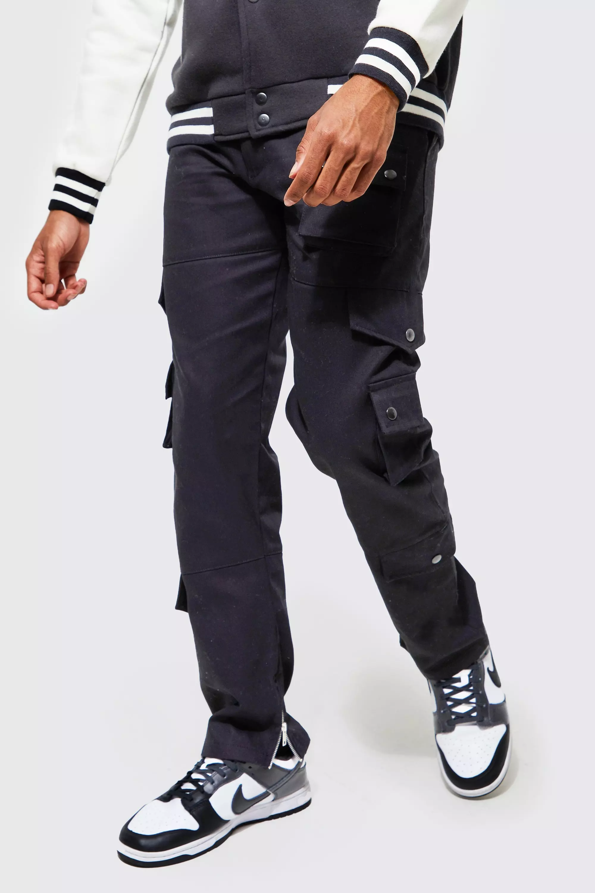 Fixed Waistband Relaxed Fit Cargo Pants