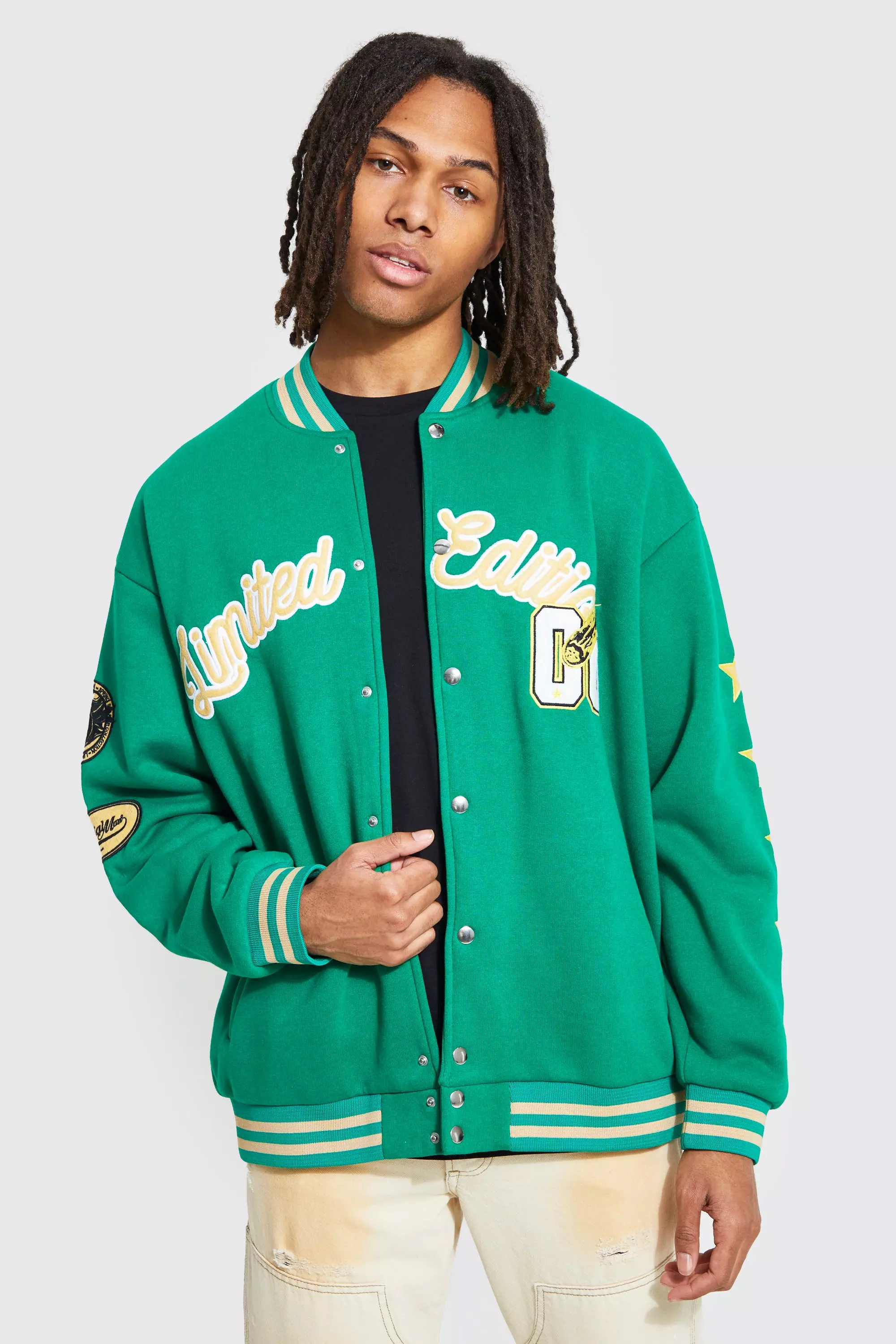 Jersey bomber jacket on sale mens