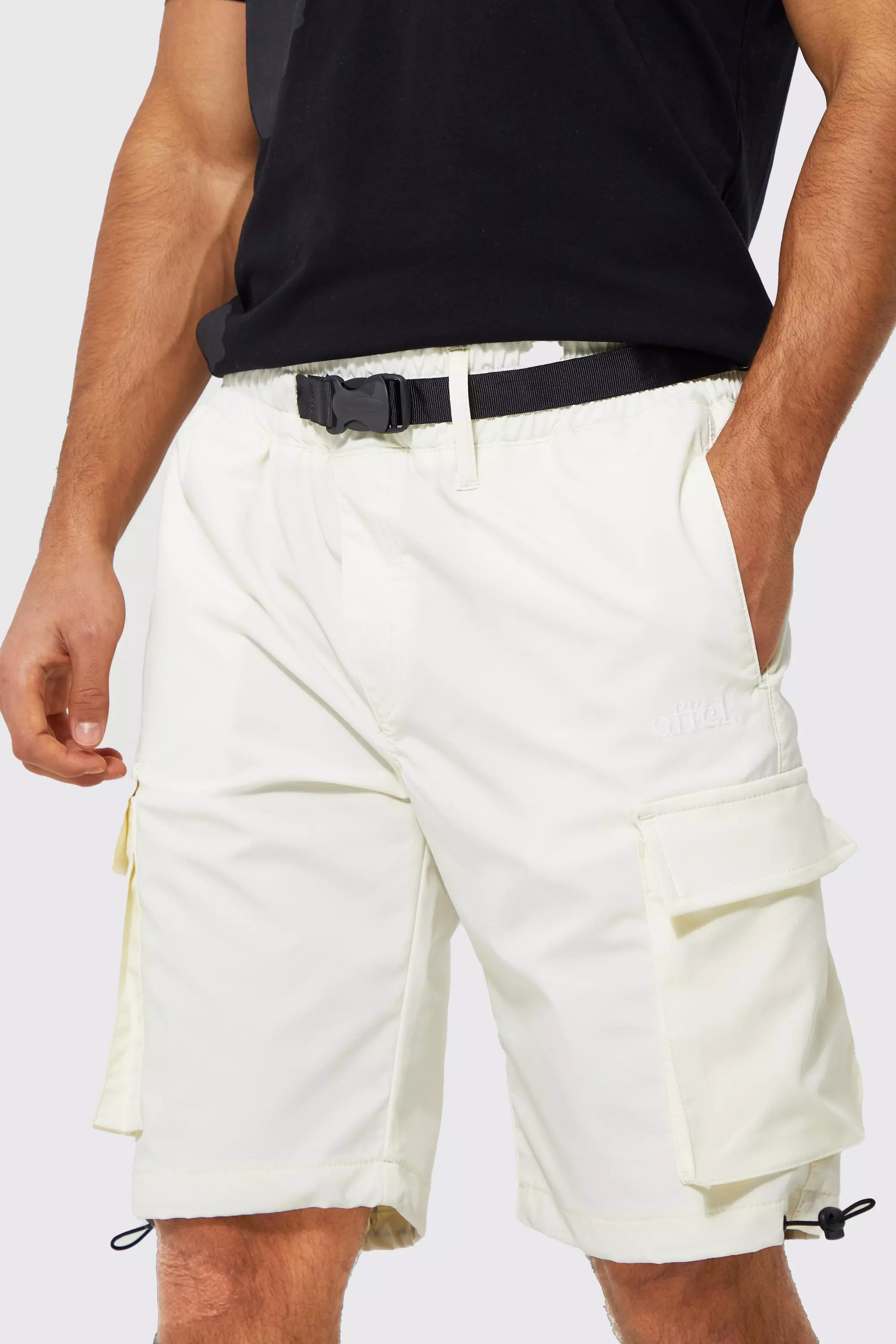 Mens shorts 2025 with belt