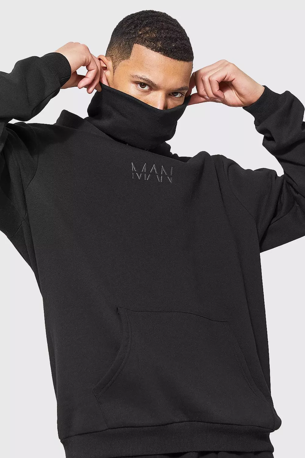 Tall Original Man Snood Hoodie boohooMAN USA