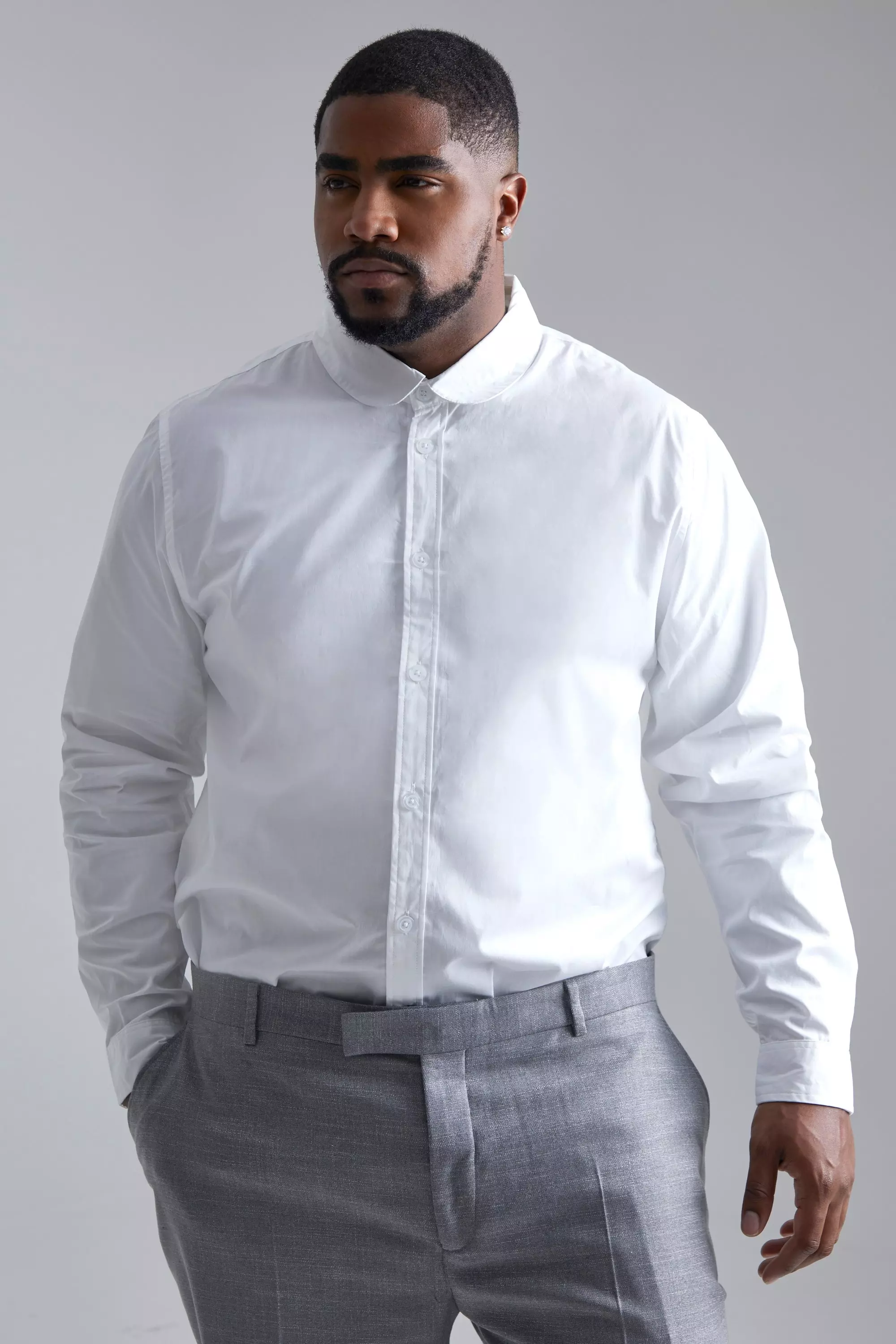 White penny best sale collar shirt