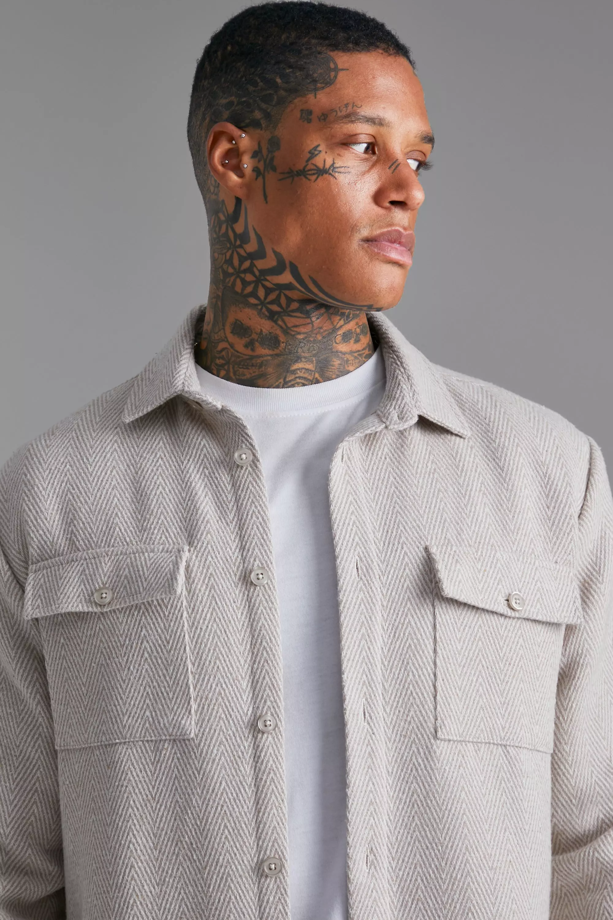 Herringbone 2025 shirt jacket