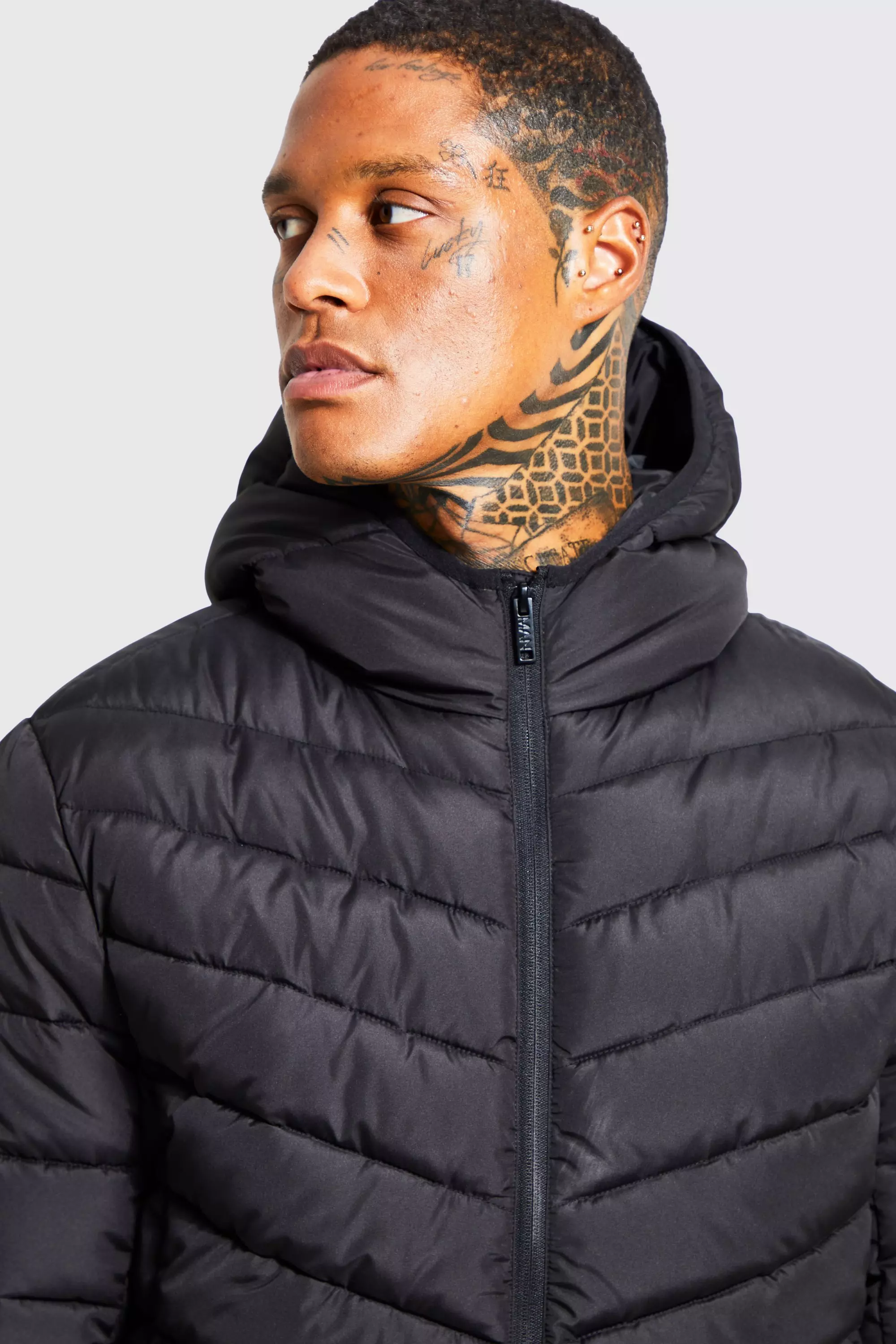 Quilted zip sale jacket