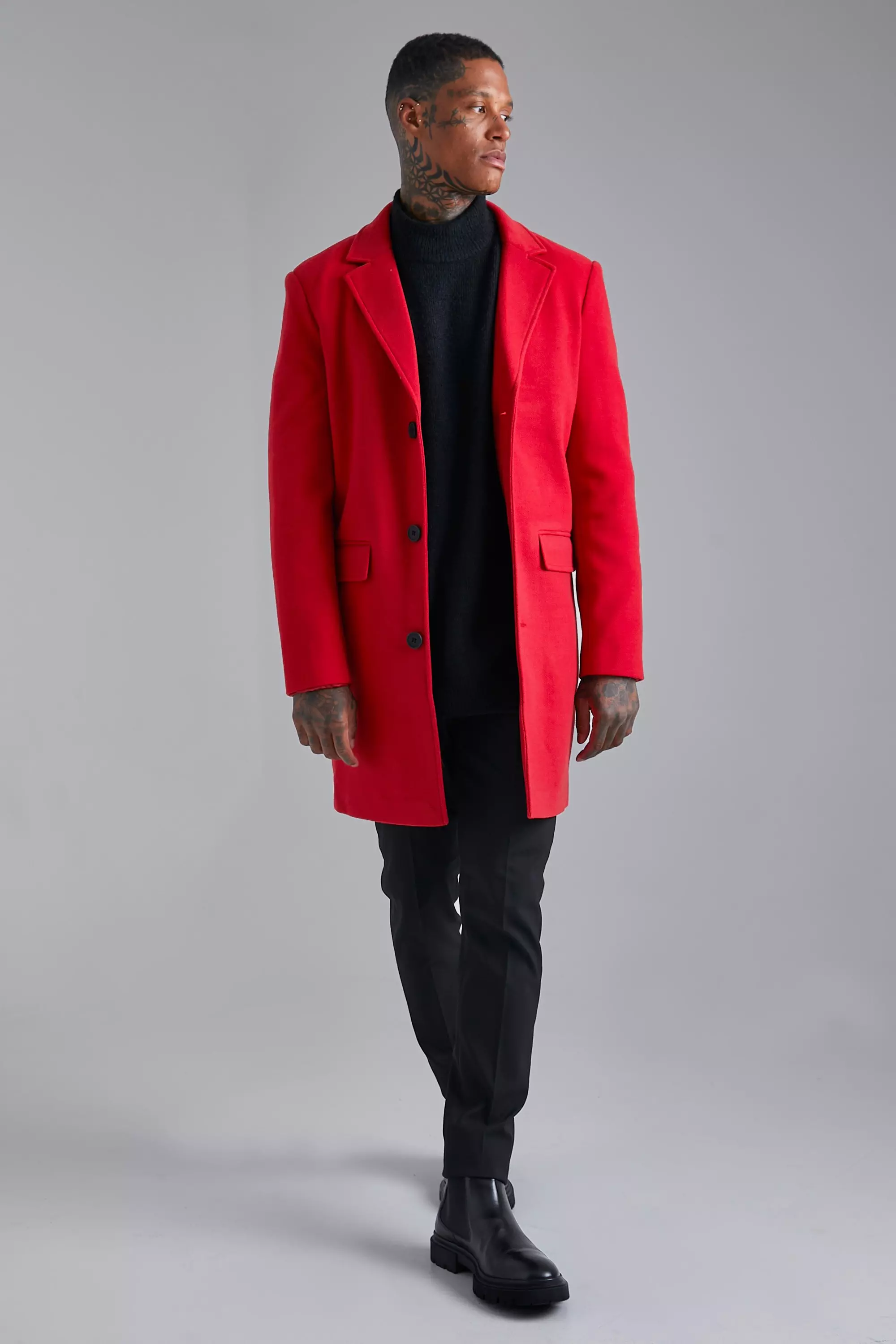 Wool store mix overcoat