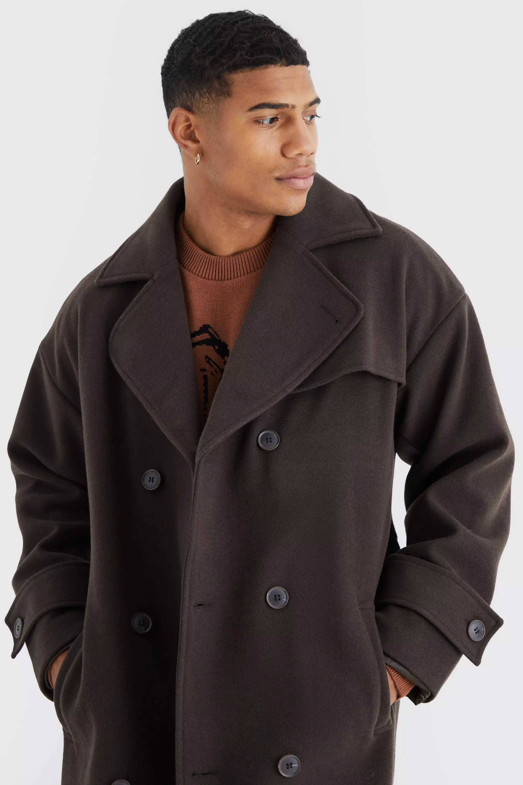 Boohooman trench outlet coat