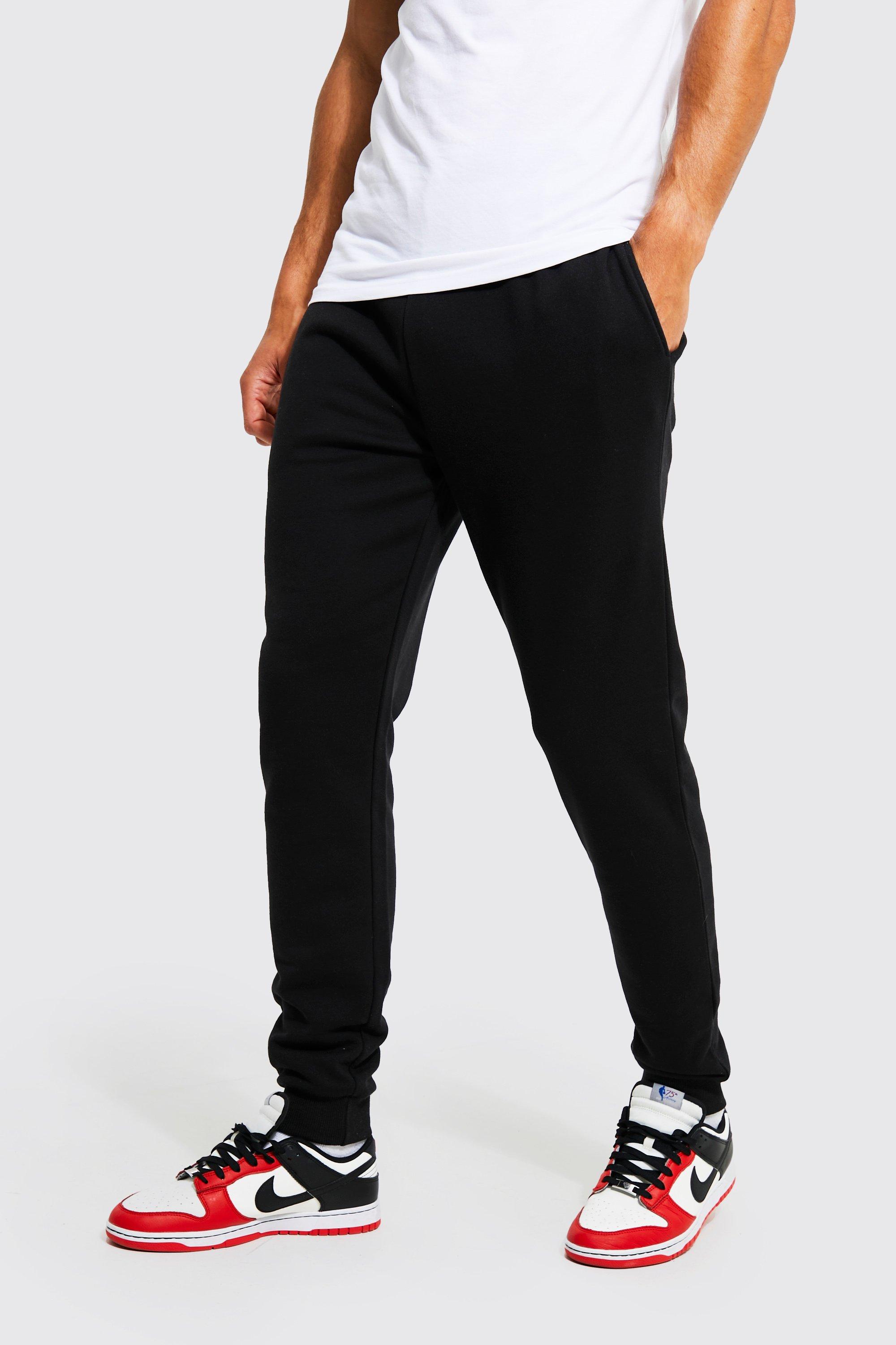 Mens Black Tall Basic Slim Fit Joggers, Black
