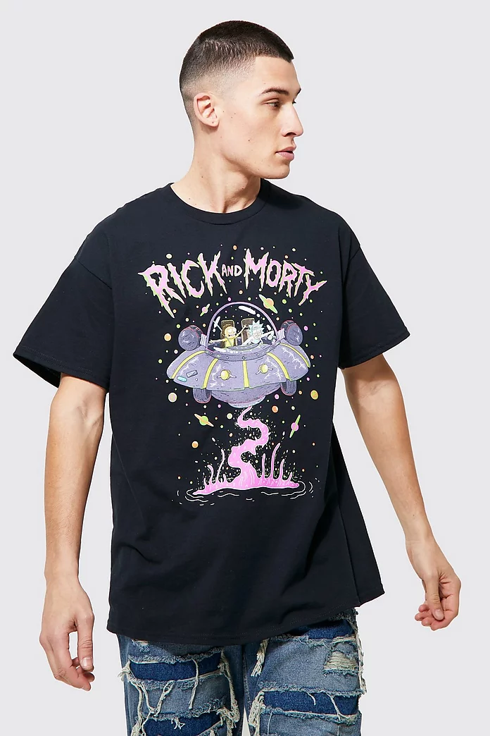 bind Probably irony Oversized Rick & Morty License T-shirt | boohooMAN USA