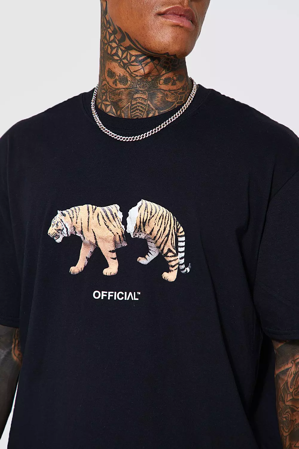 Oversized Tiger Graphic T-shirt