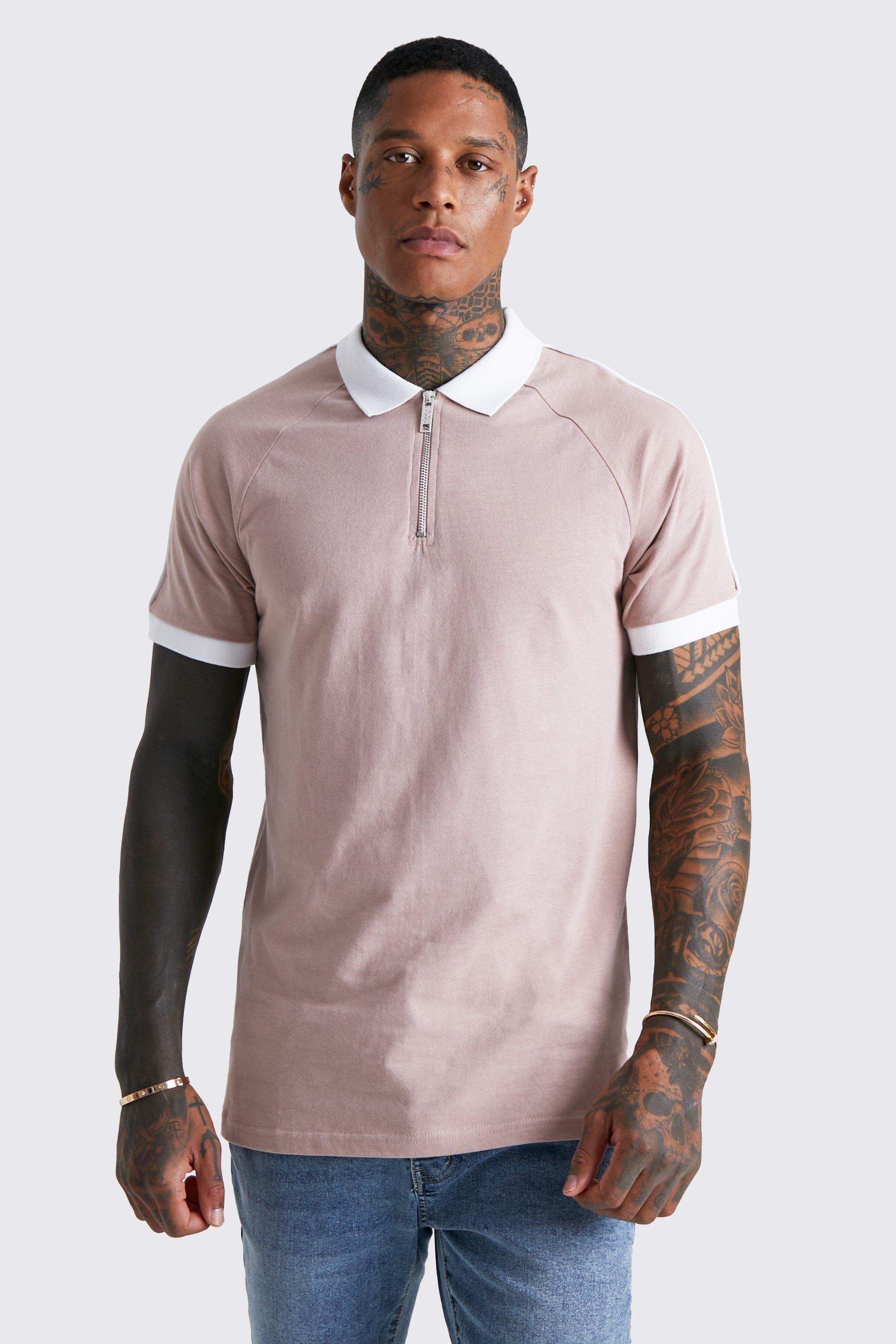 Polo Cintré À Col Zippé - Bark - S, Bark